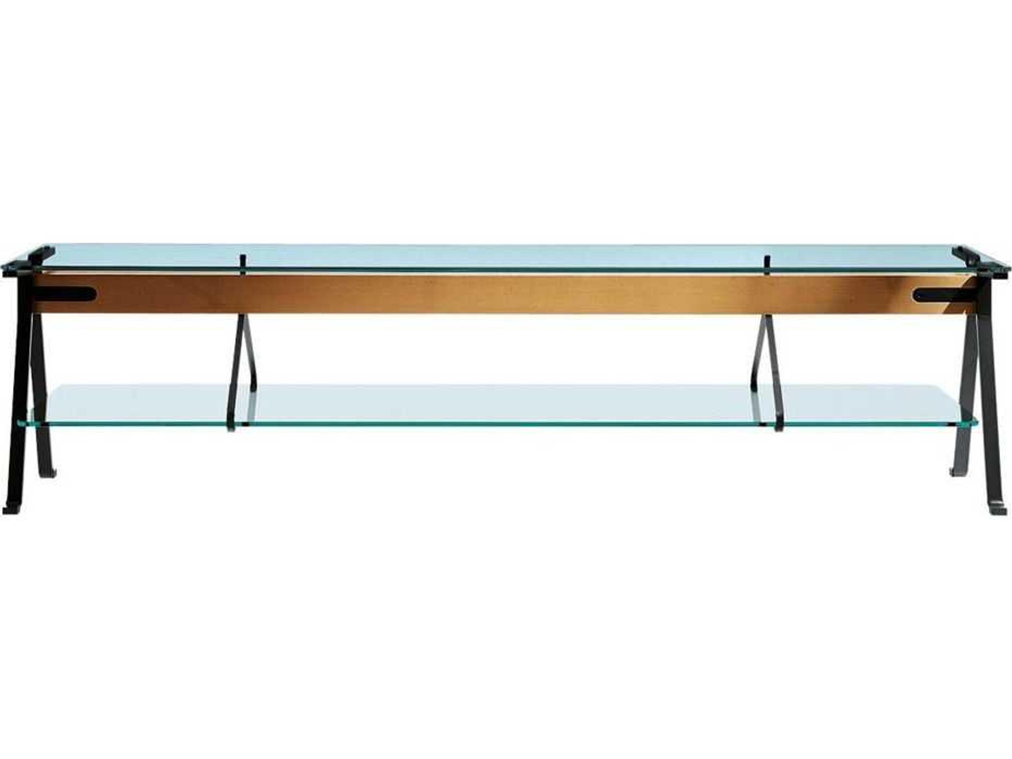 Fratello By Enzo Mari Rectangular Glass Console Table