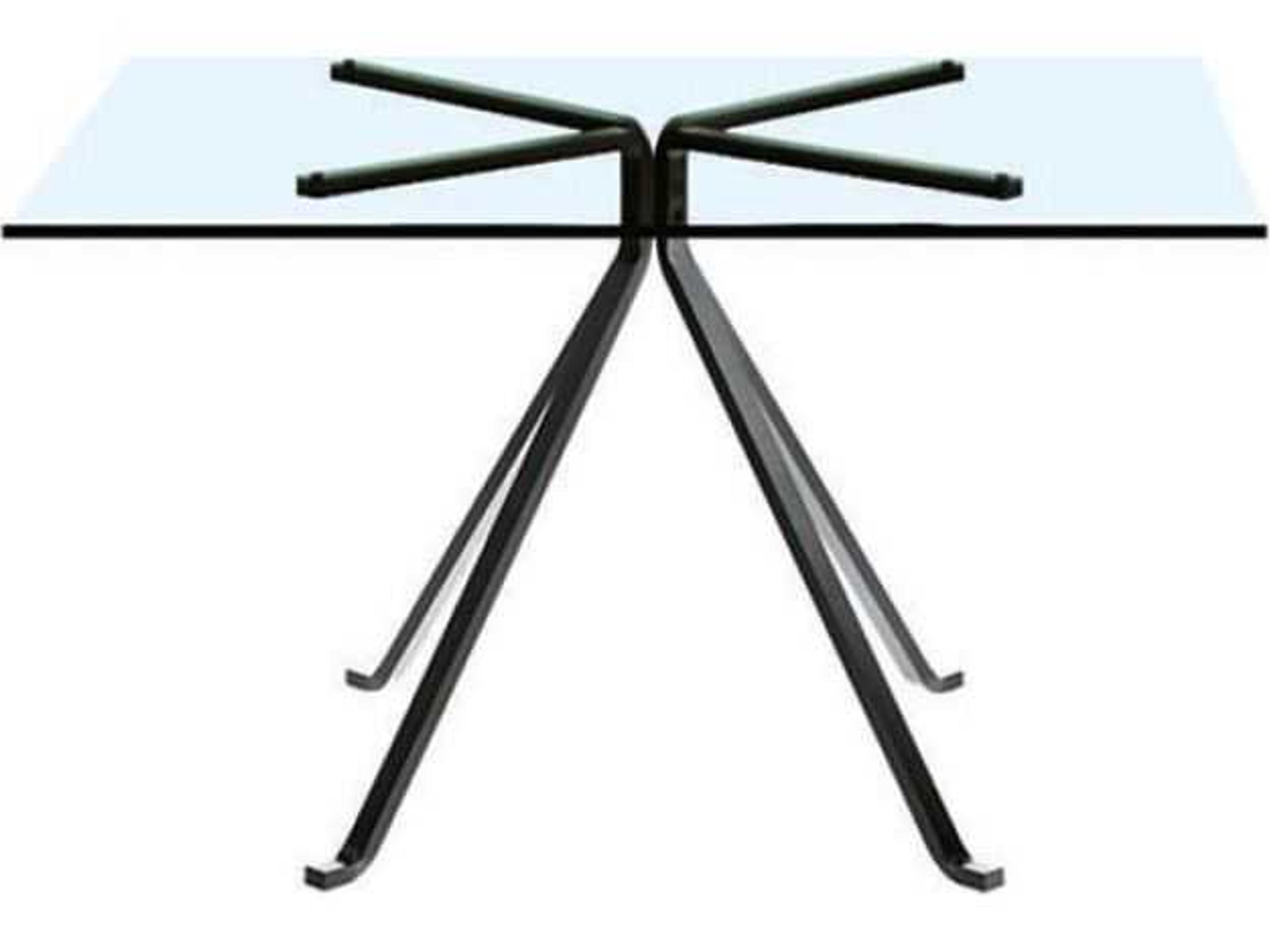 Cugino By Enzo Mari Square Glass Dining Table