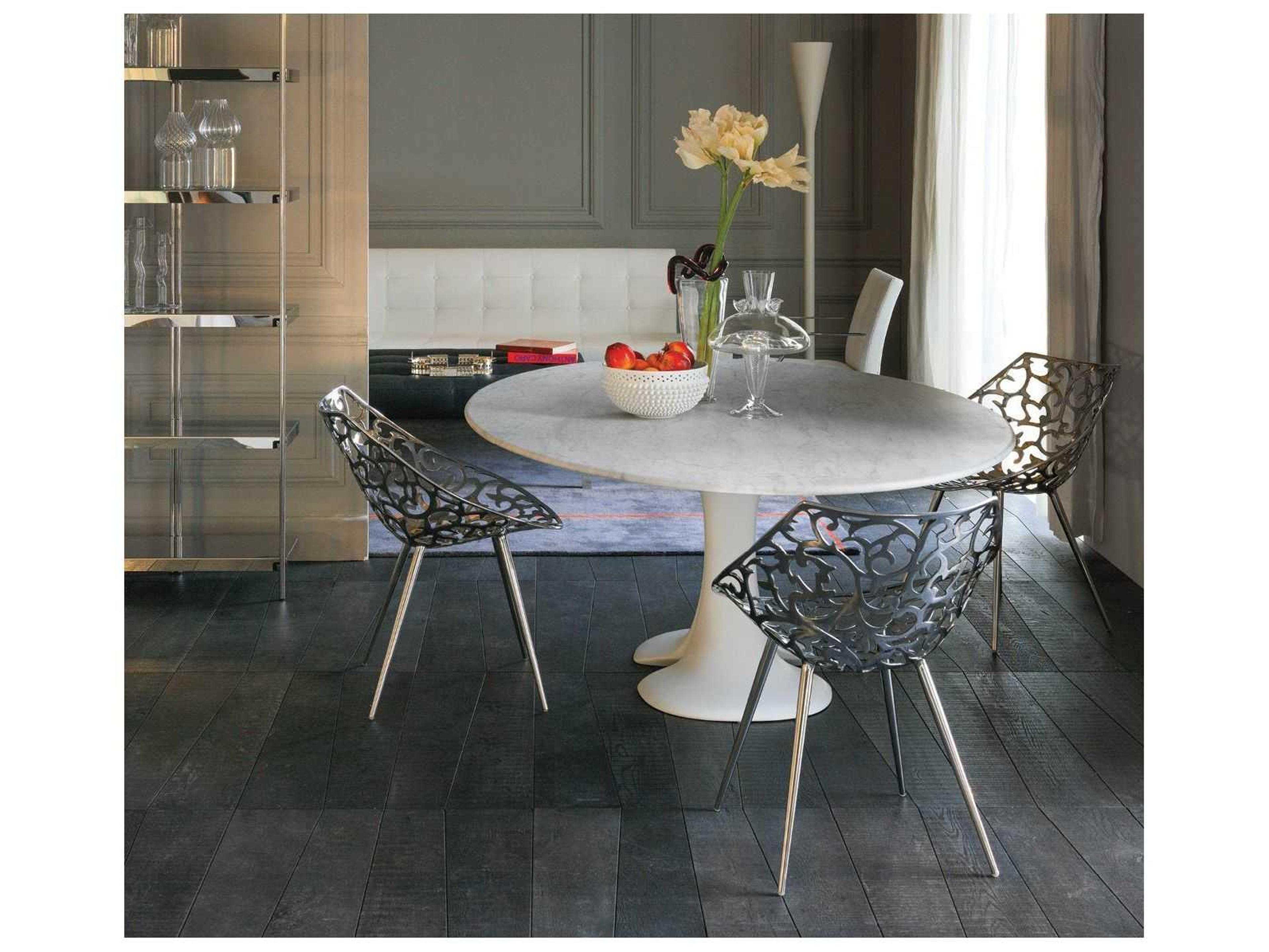 Driade Miss Lacy By Phillippe Starck Silver Accent Chair