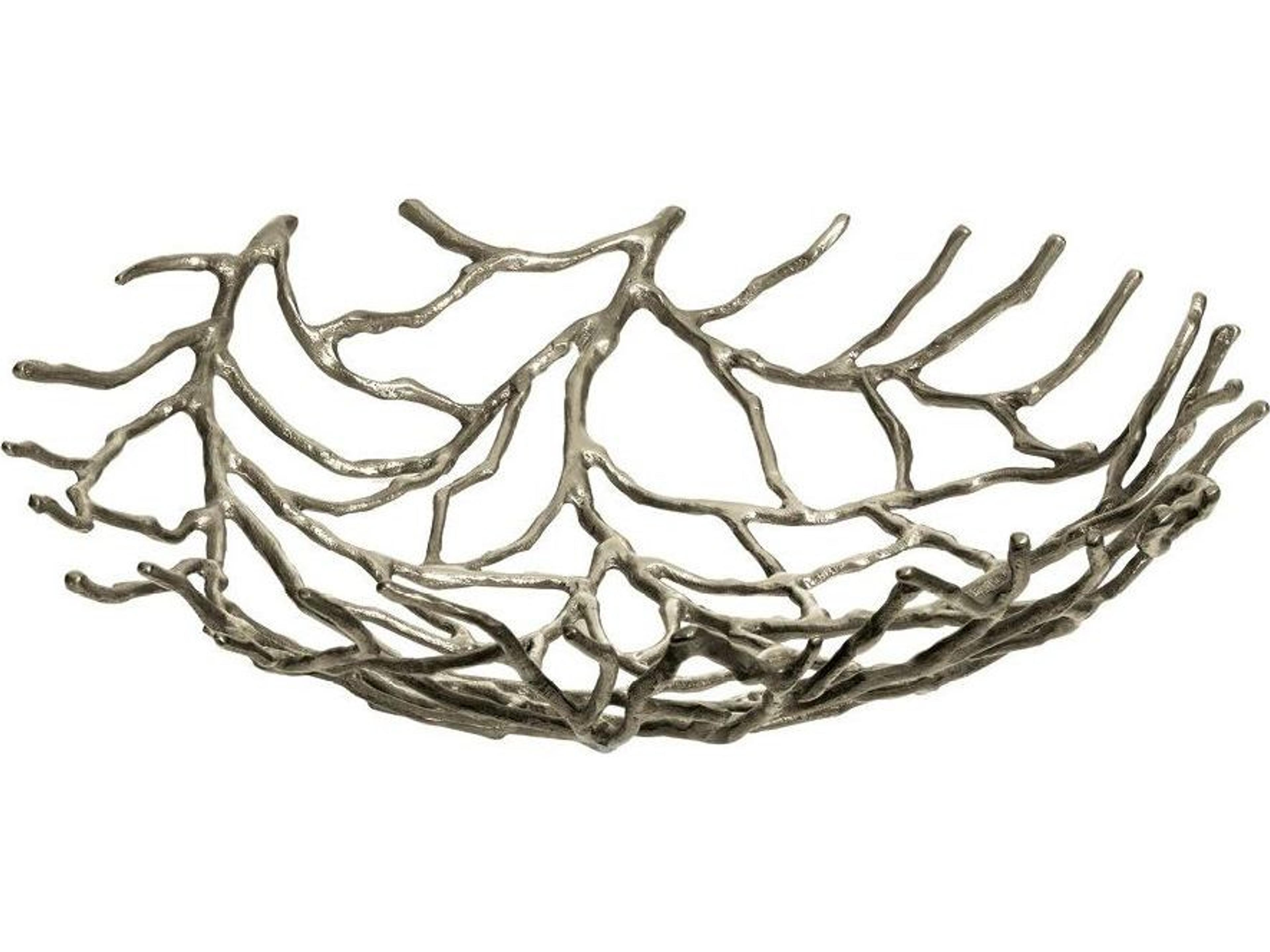 Driade Kachnar By Mann Singh Kachnar III Branch Silvered Brass Centerpiece
