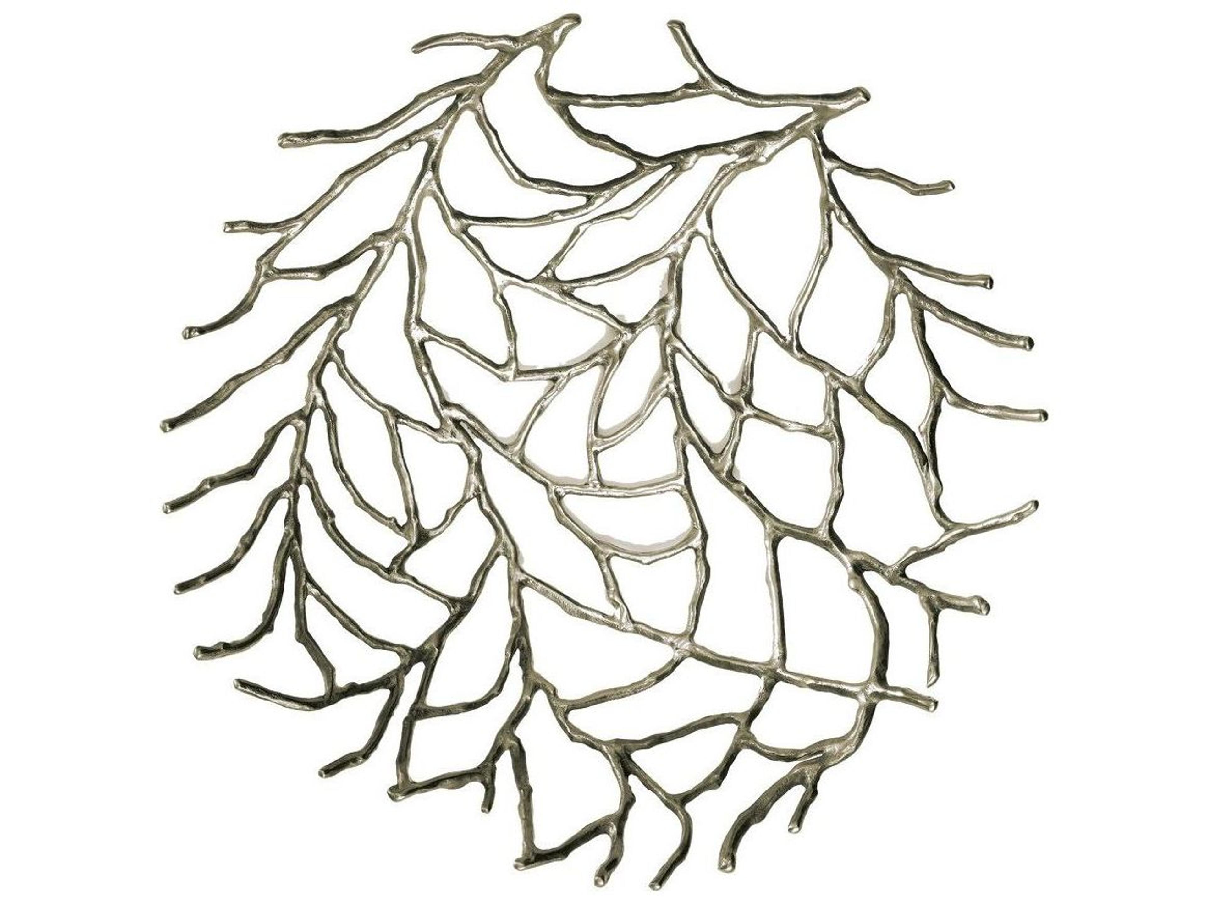 Driade Kachnar By Mann Singh Kachnar III Branch Silvered Brass Centerpiece