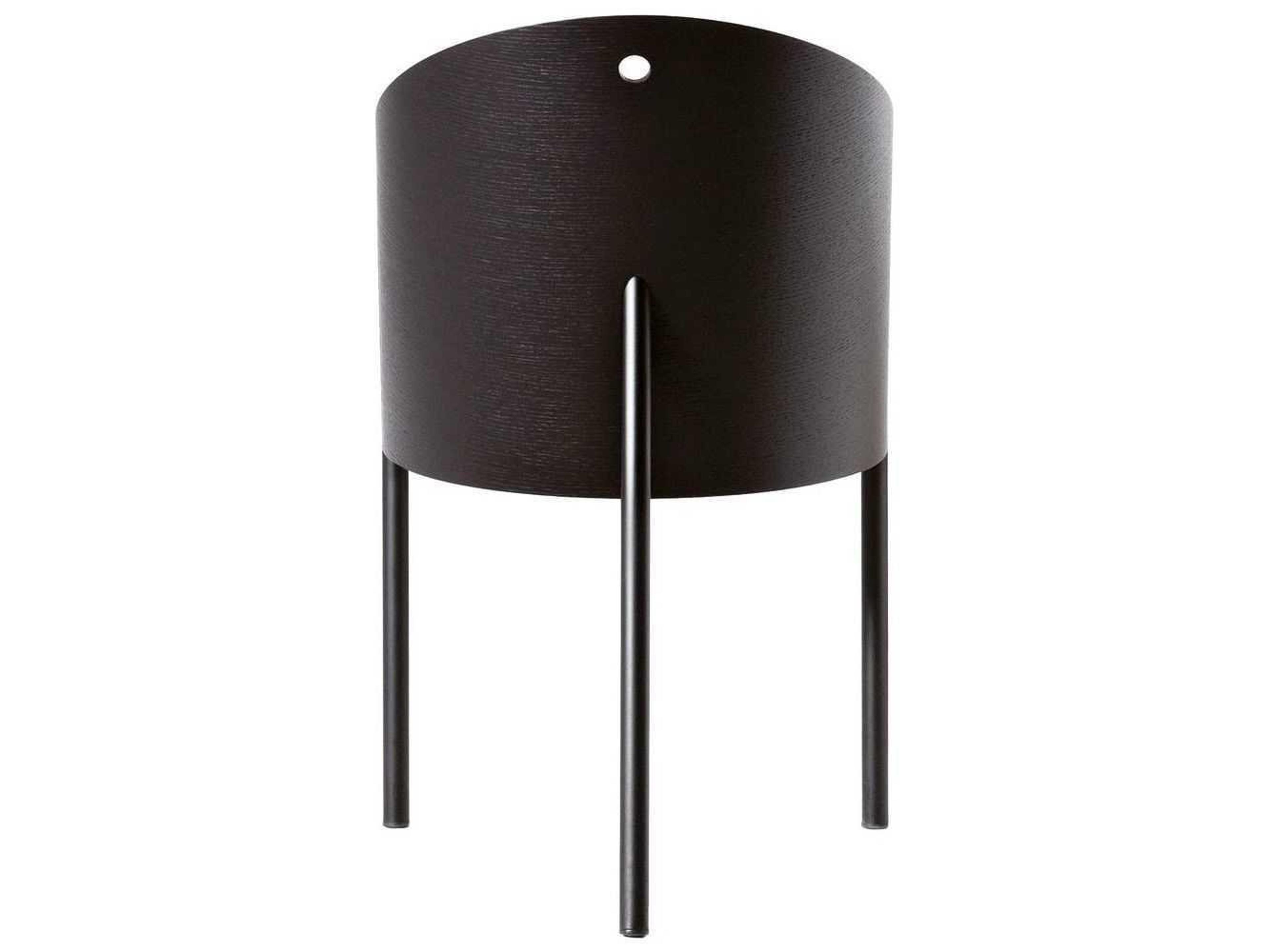 Driade Costes By Phillipe Starck Leather Ply Wood Black Upholstered Arm Dining Chair