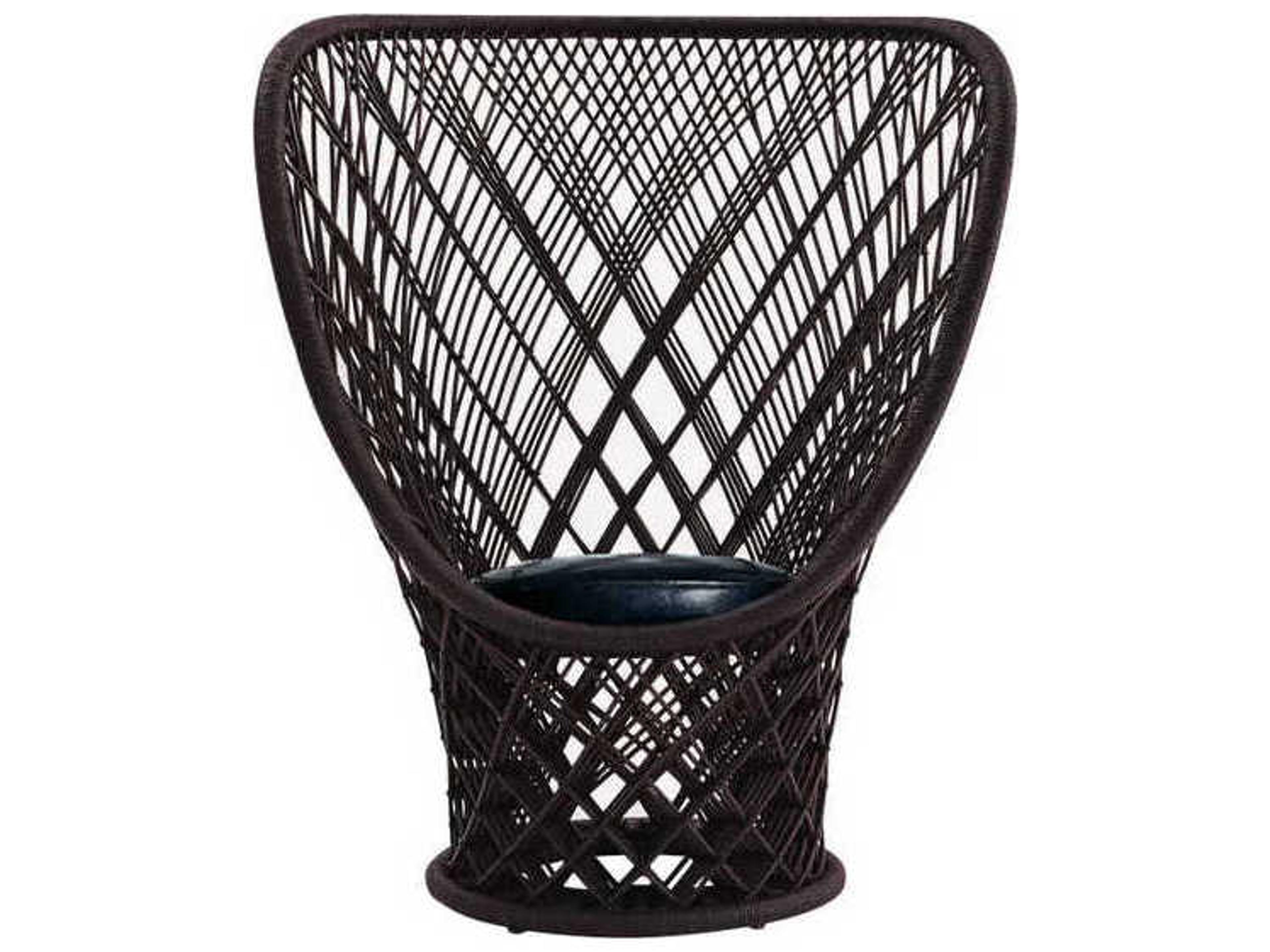 Pavo By Patricia Urquiola Brown Leather Accent Chair