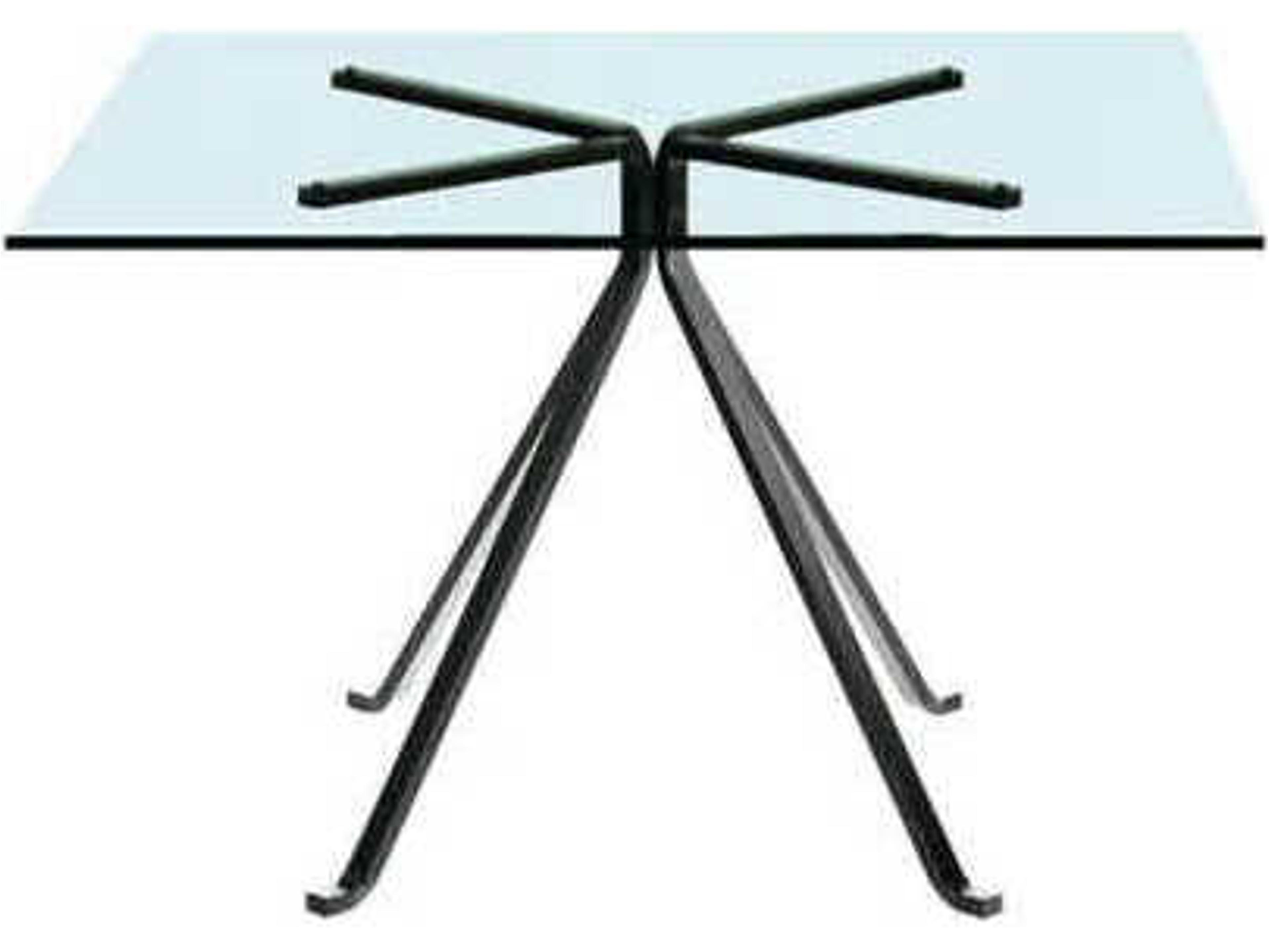 Cugino By Enzo Mari Square Glass Dining Table