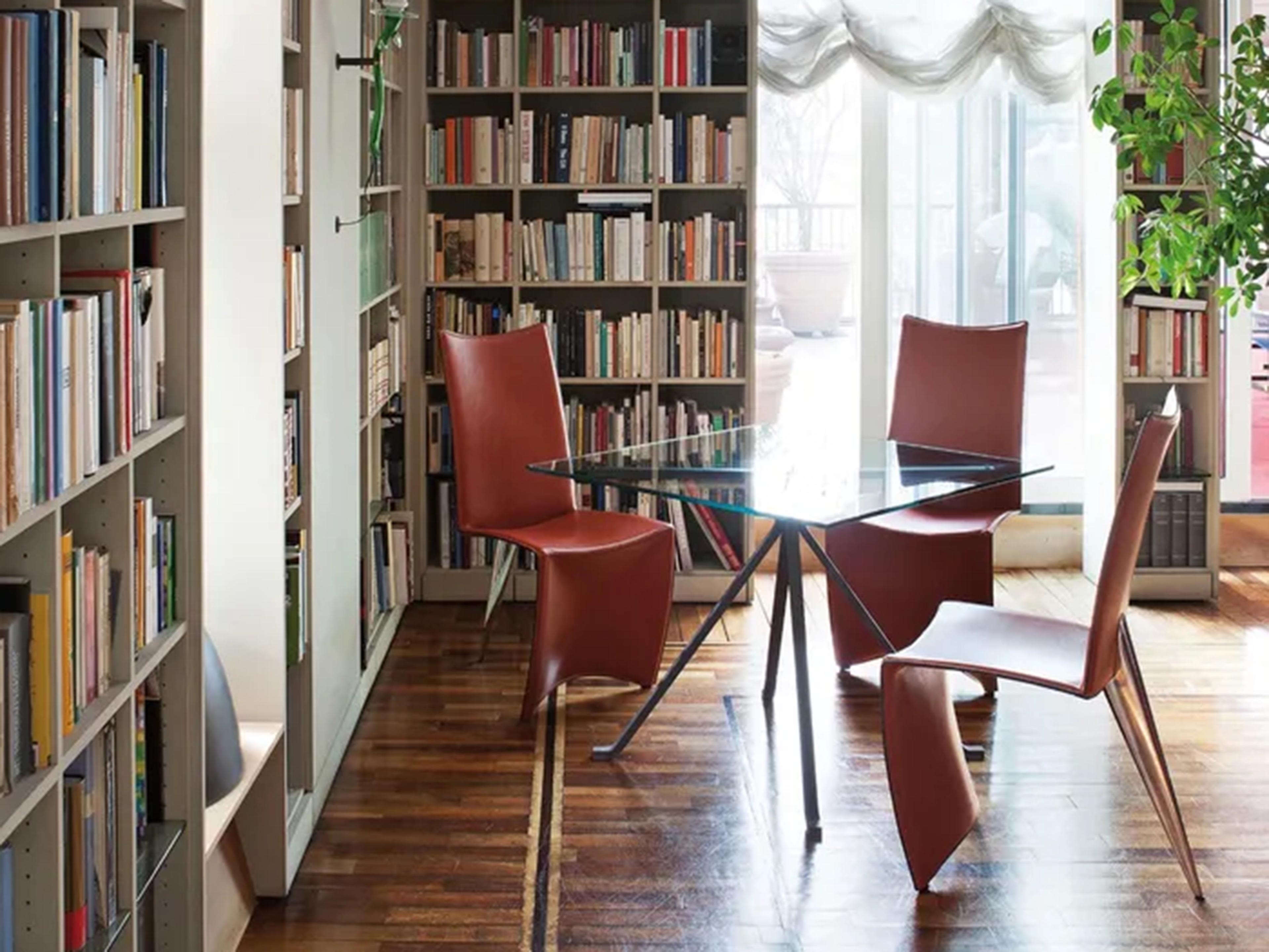 Driade Cugino By Enzo Mari Square Glass Dining Table