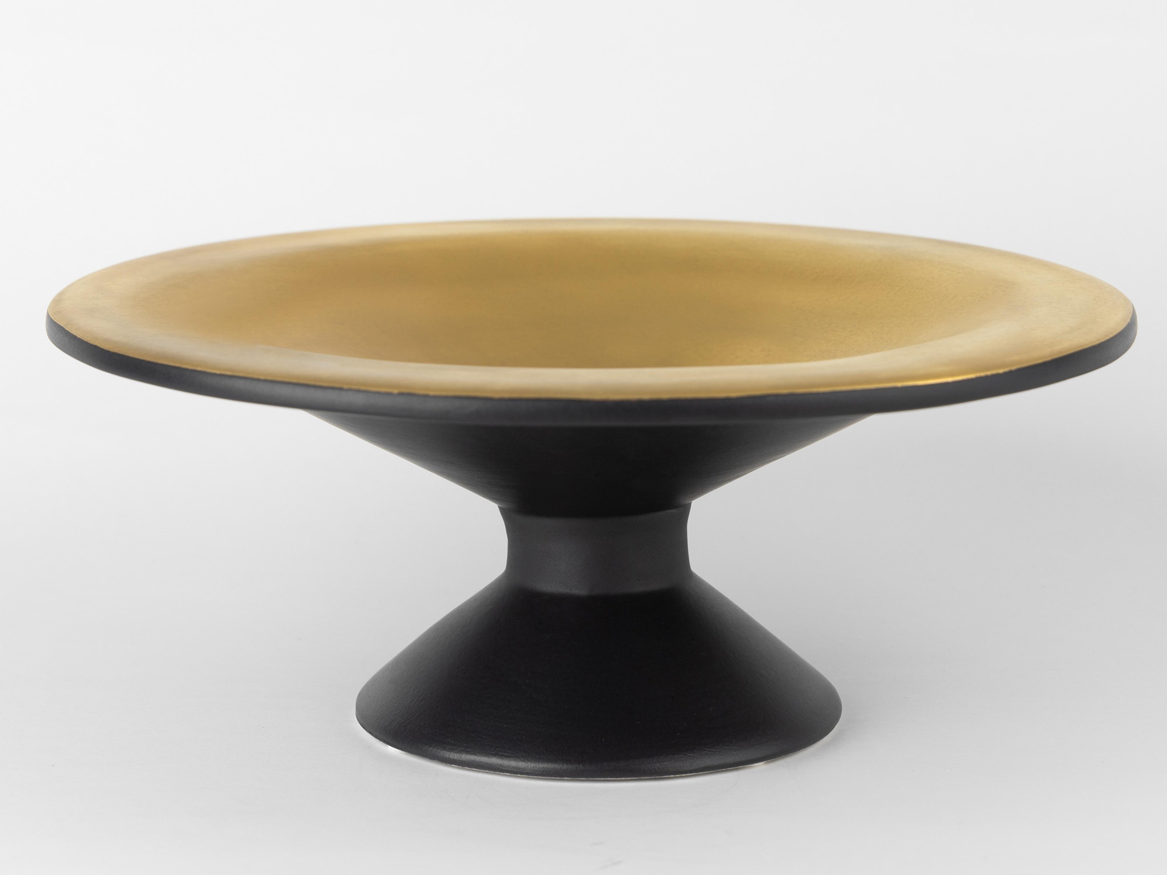 Linde Burkhardt Oxidized Copper / Gold Decorative Bowl