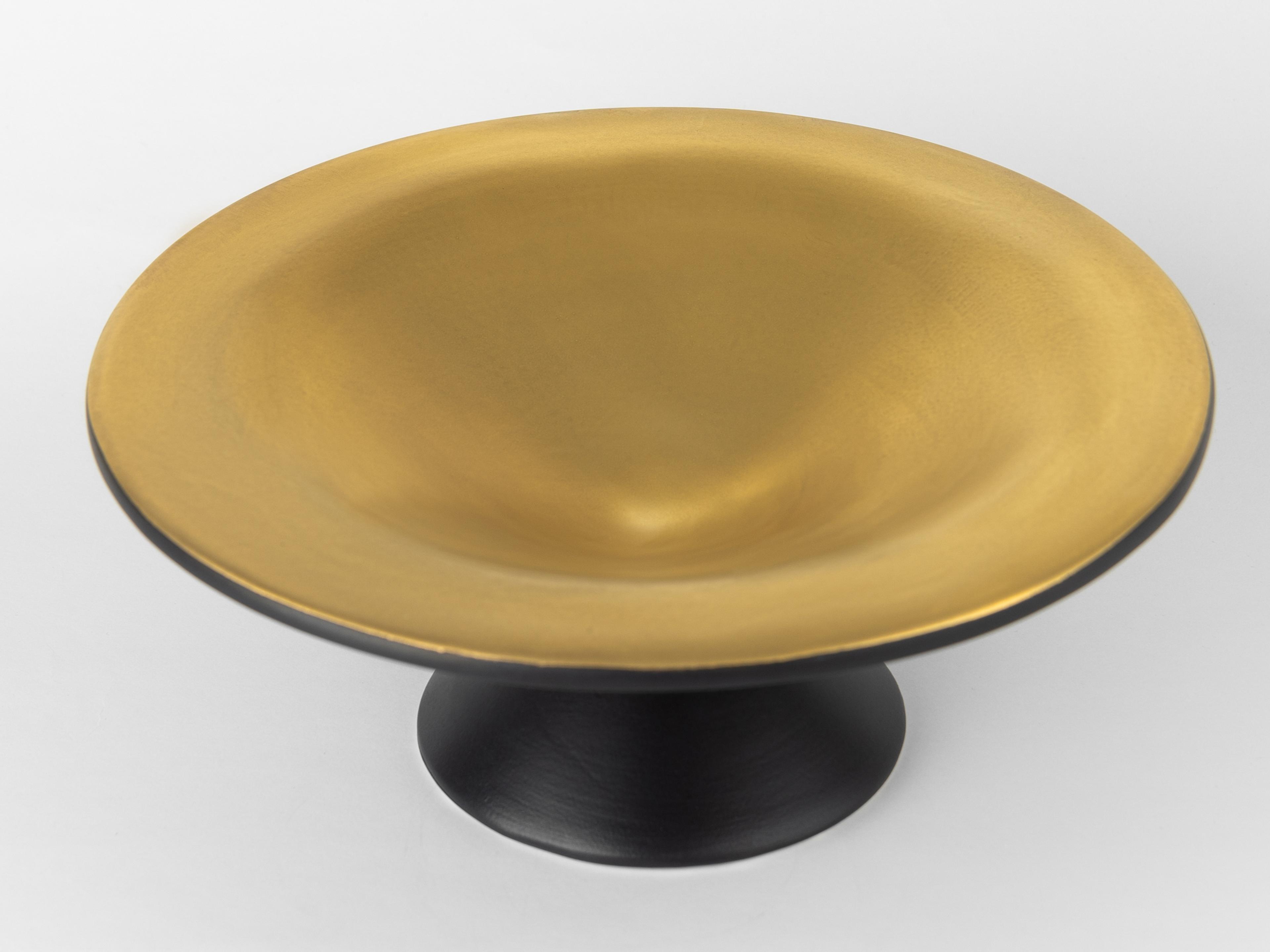 Driade Linde Burkhardt Oxidized Copper / Gold Decorative Bowl