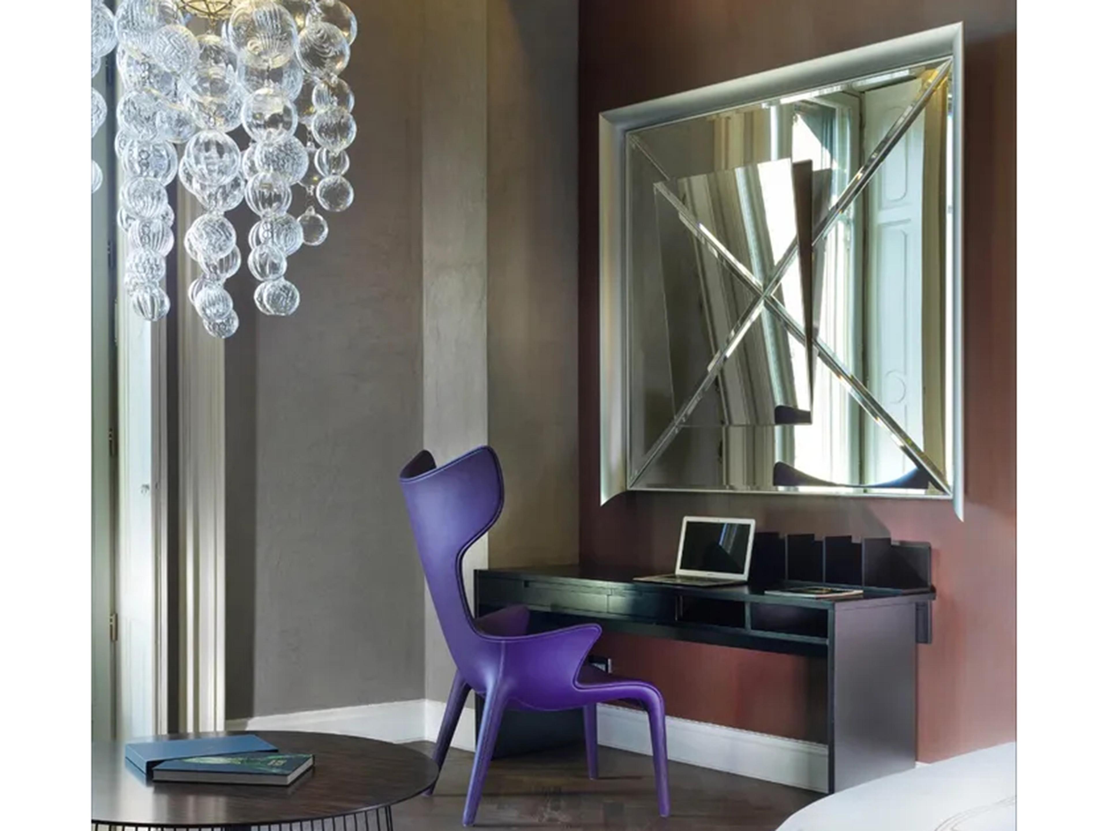 Driade Osmond By Pietro Derossi Silver Wall Mirror