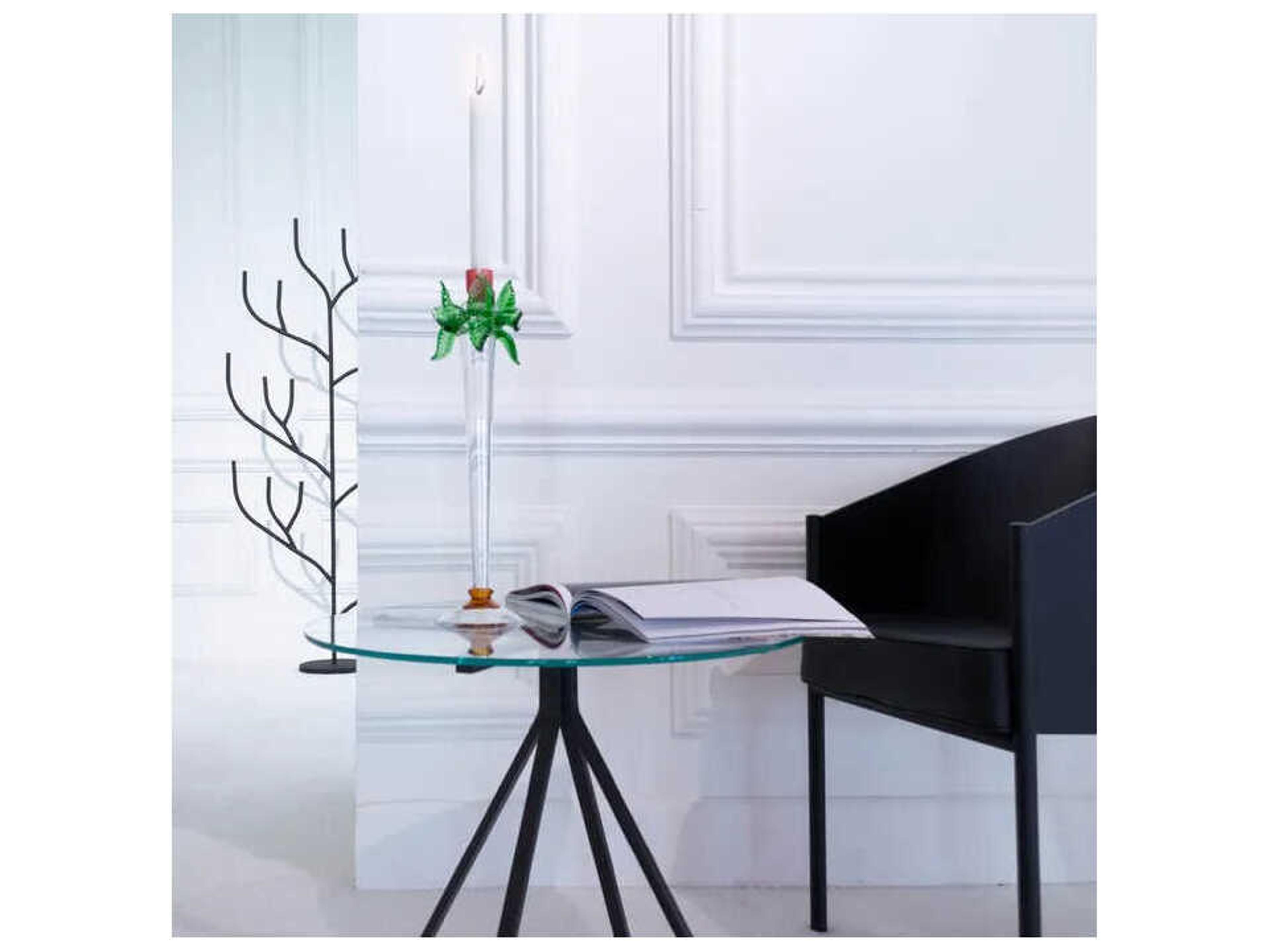 Driade Leonardo Green / Clear Glass Candle Holder