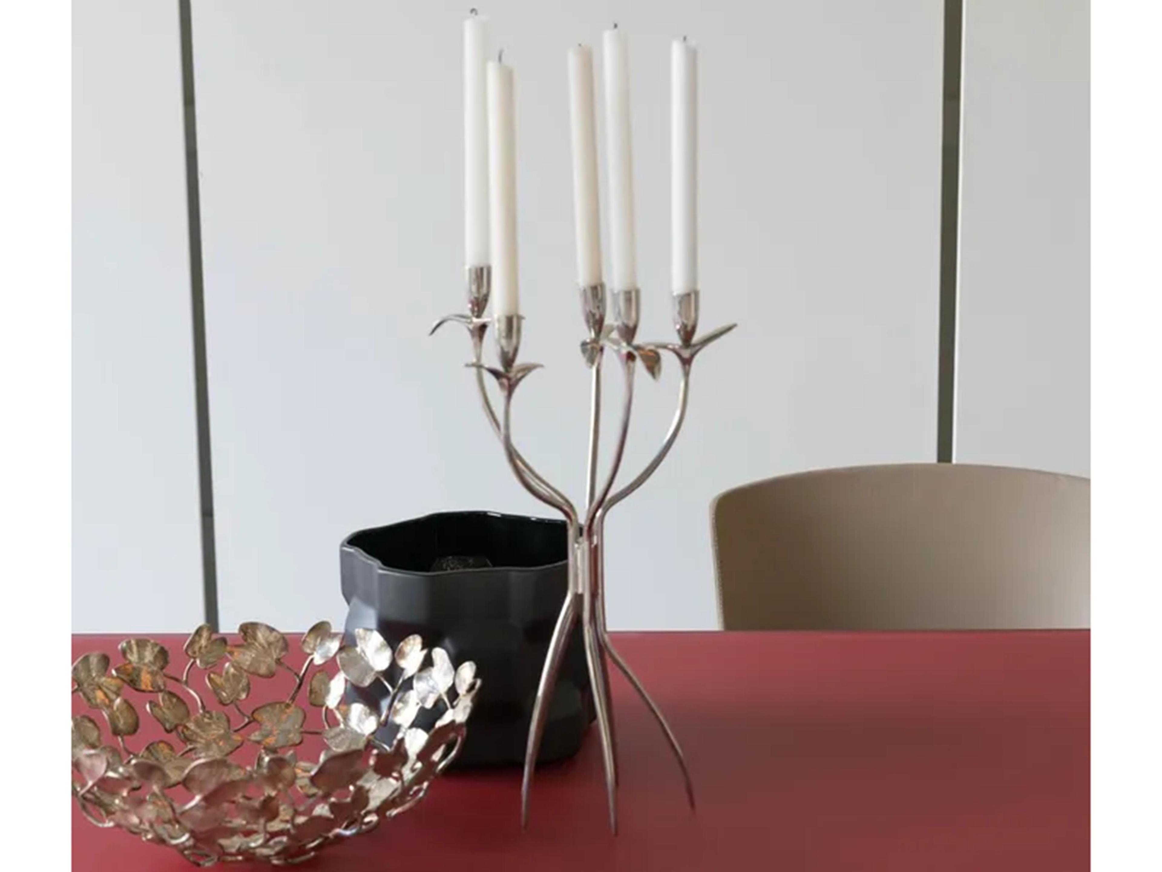 Driade Antonietta Polished Nickel Candle Holder