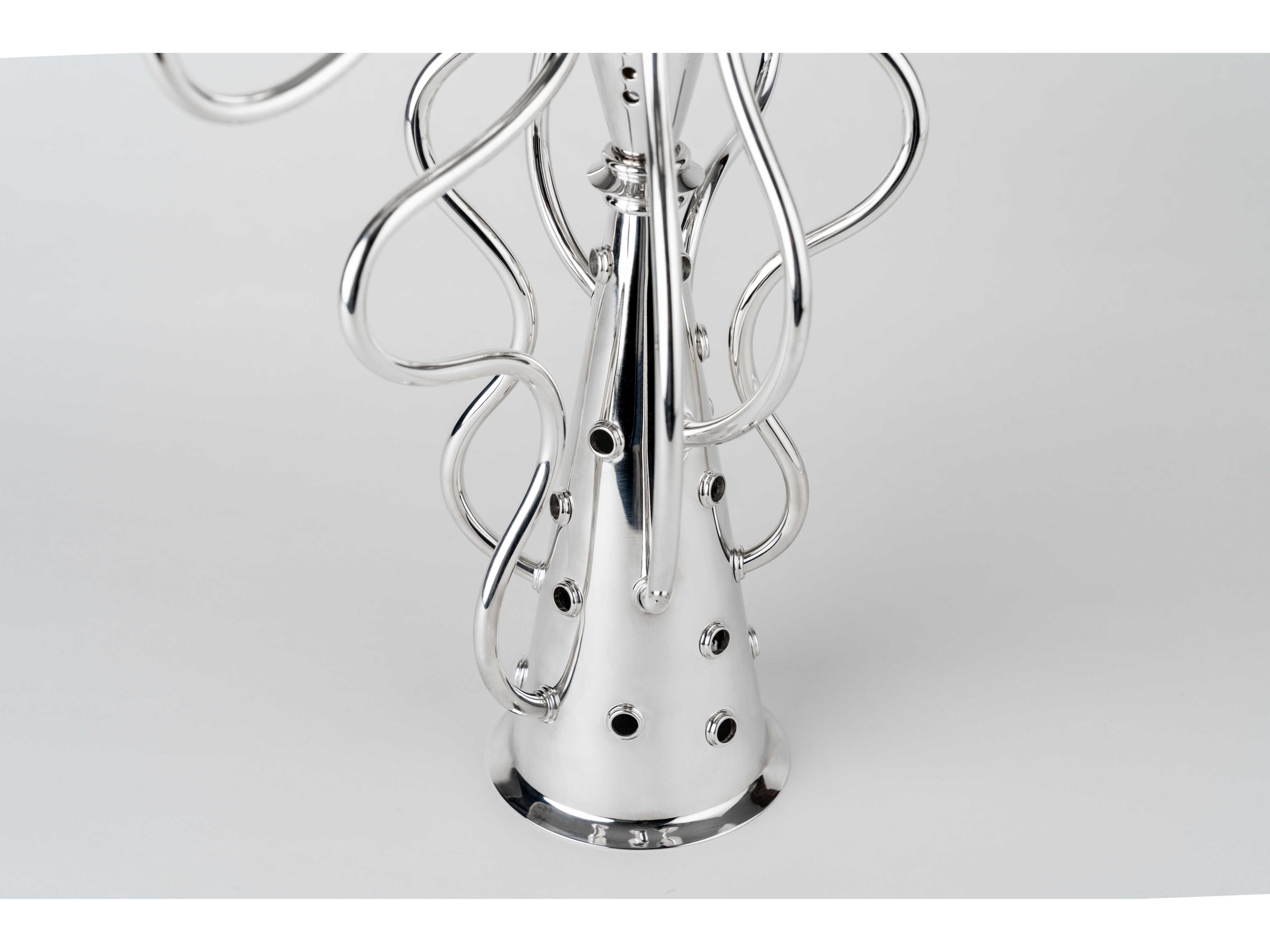 Driade Borek Sipek Silver Plated Candle Holder