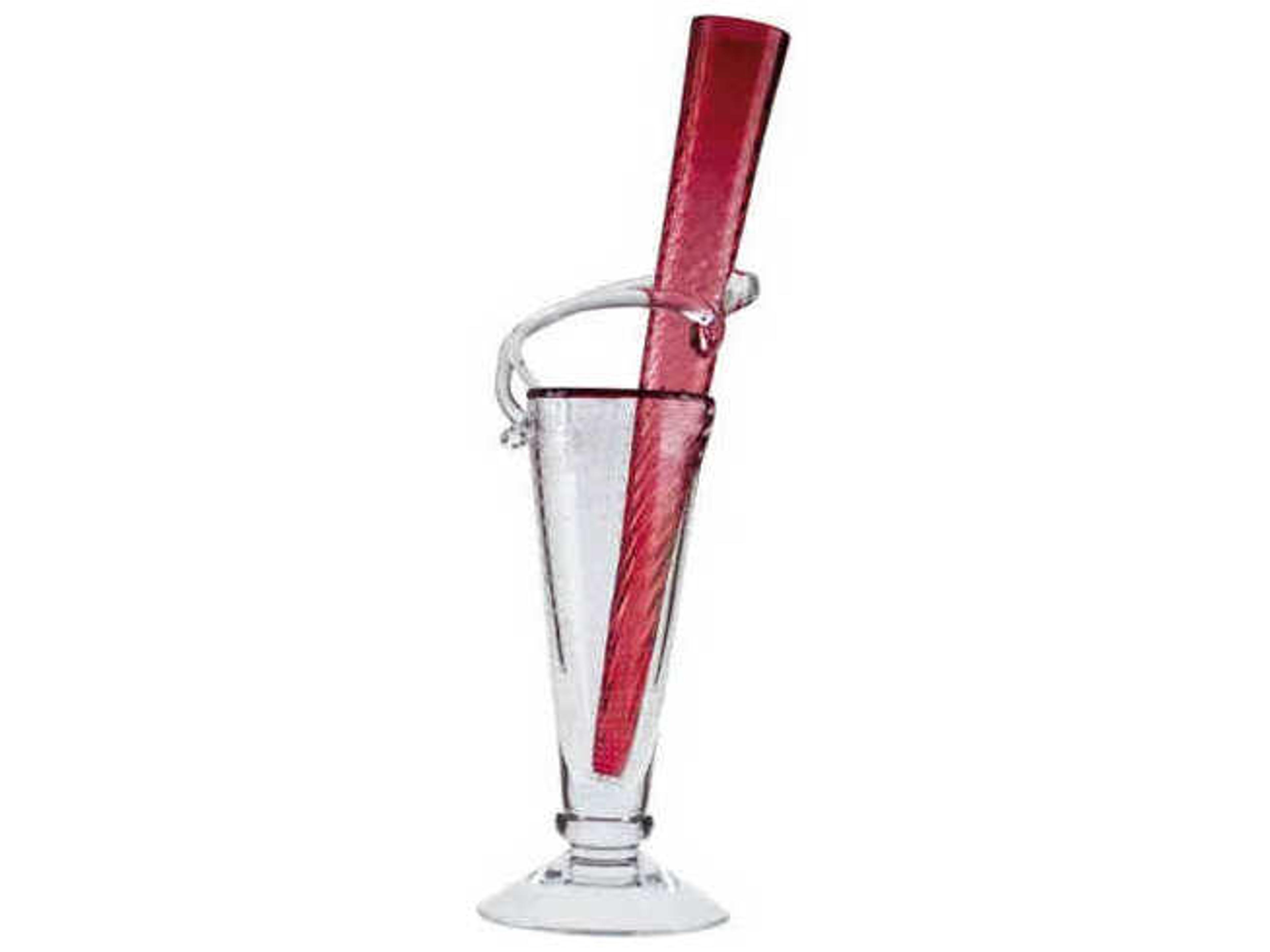 Borek Sipek Red / Clear Vase