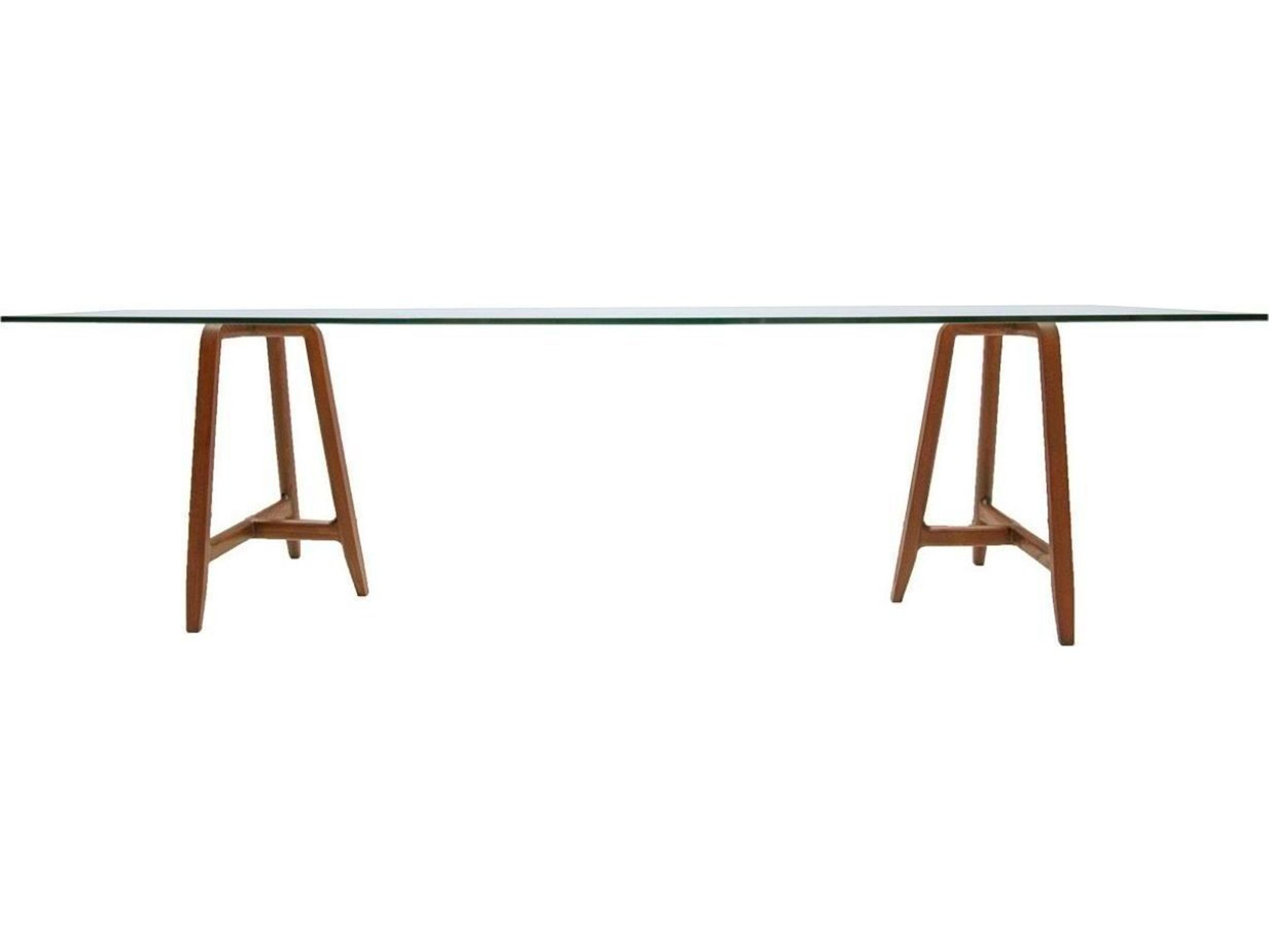 Driade Easel By Ludovica + Roberto Palomba Rectangular Glass Dining Table