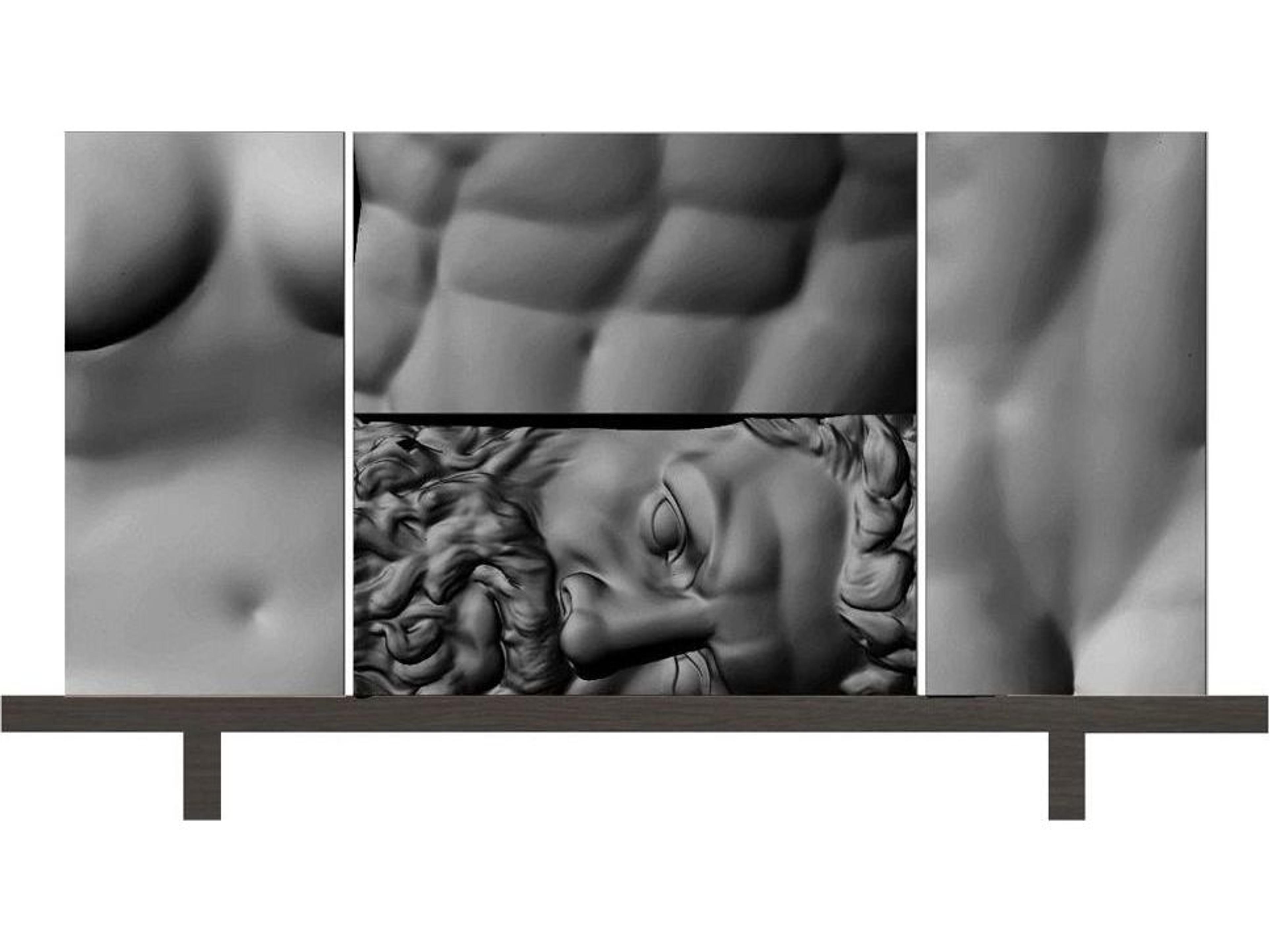 Driade Ercole E Afrodite By Lab 80" Oak Wood Sideboard