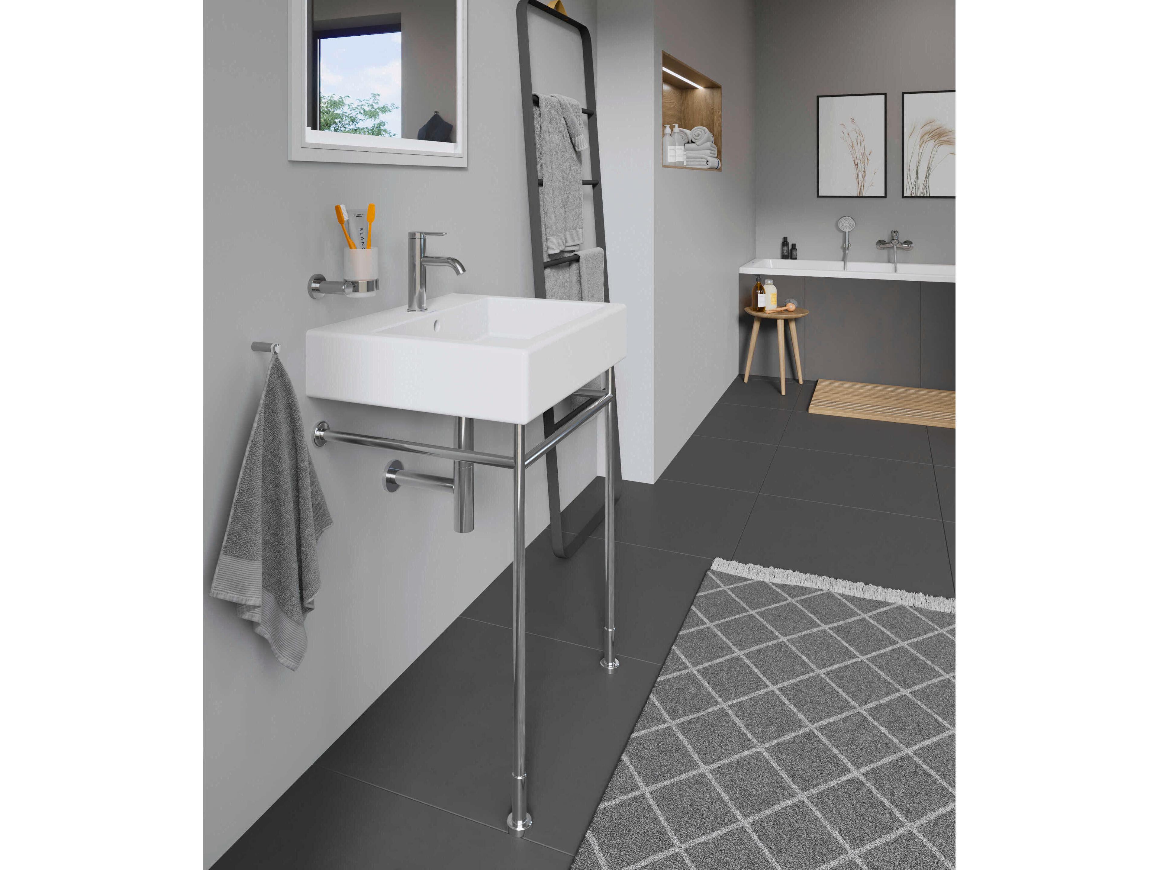 Duravit Vero 21'' Polished Chrome Metal Console