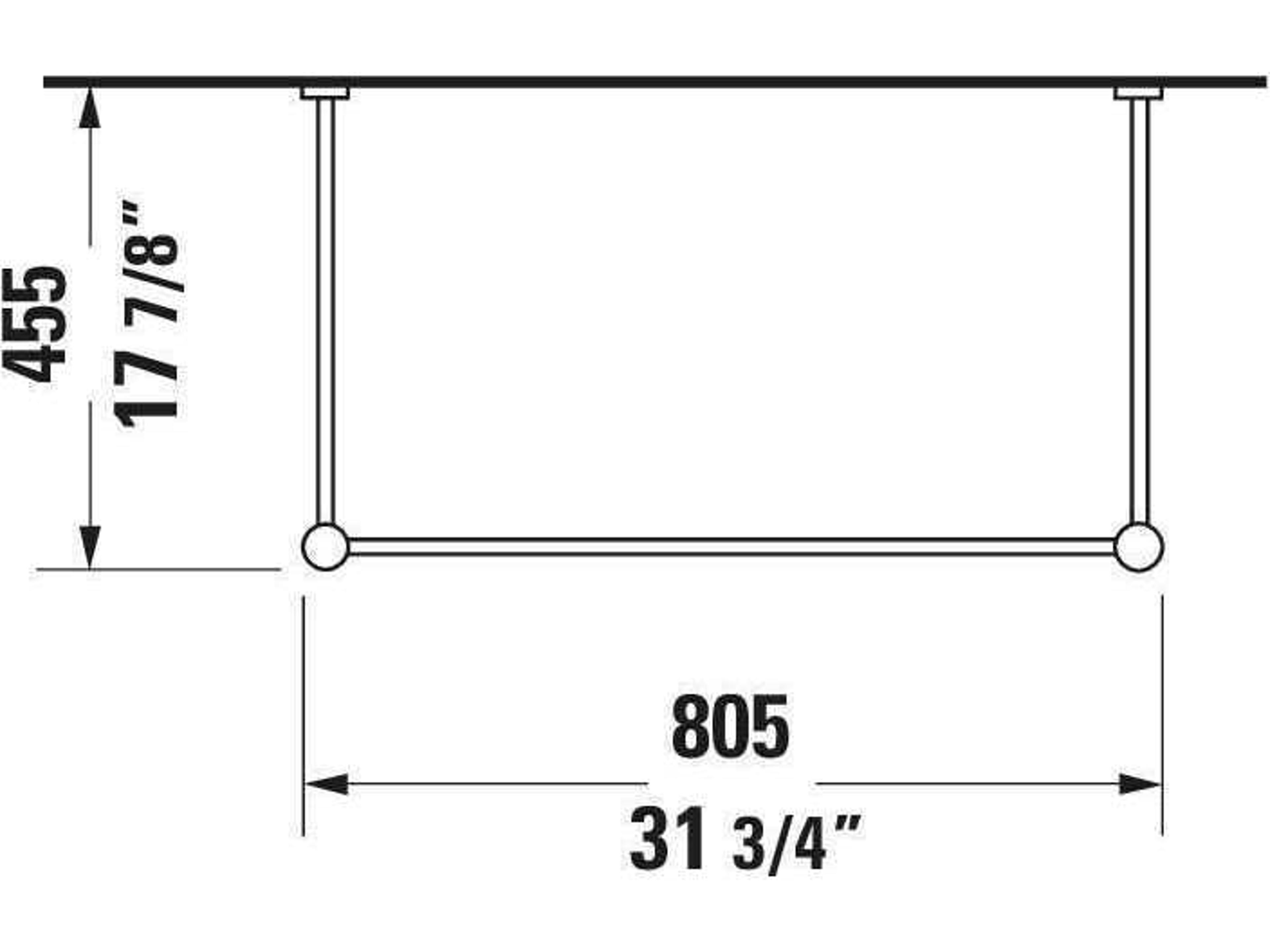 Duravit Vero 31'' Polished Chrome Metal Console