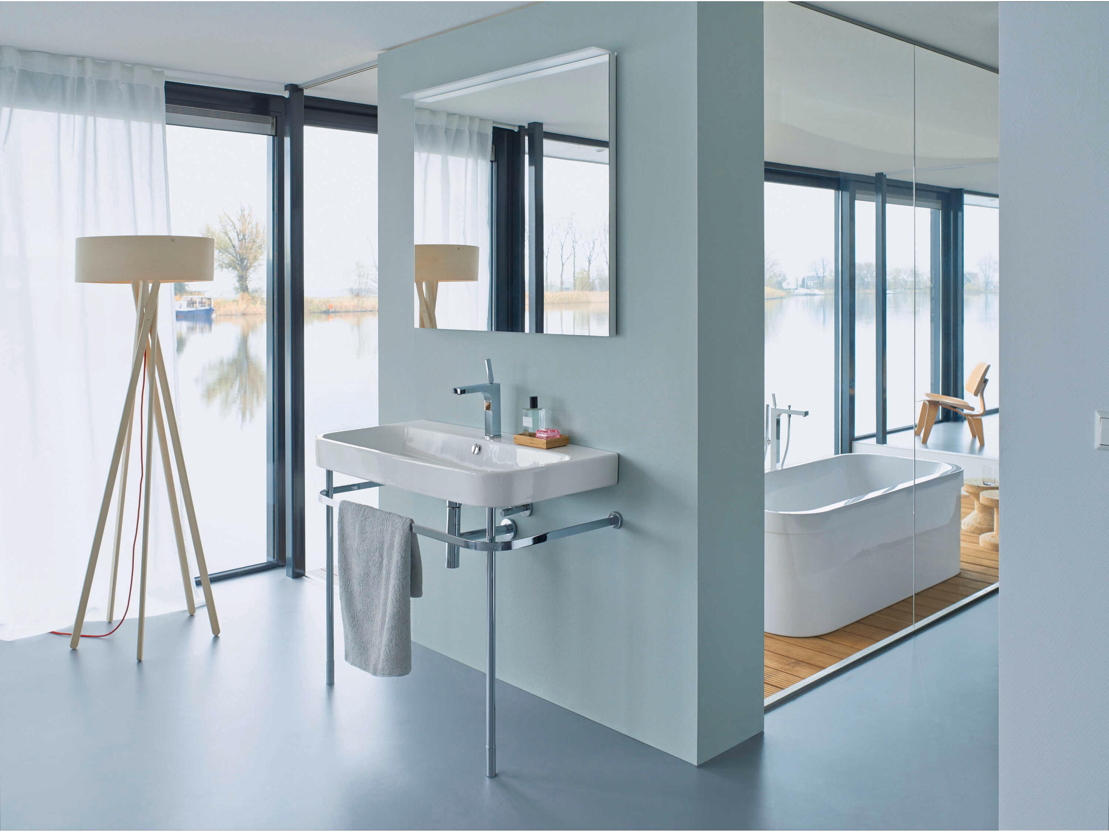 Duravit Happy D.2 39'' Metal Chrome Console Vanity