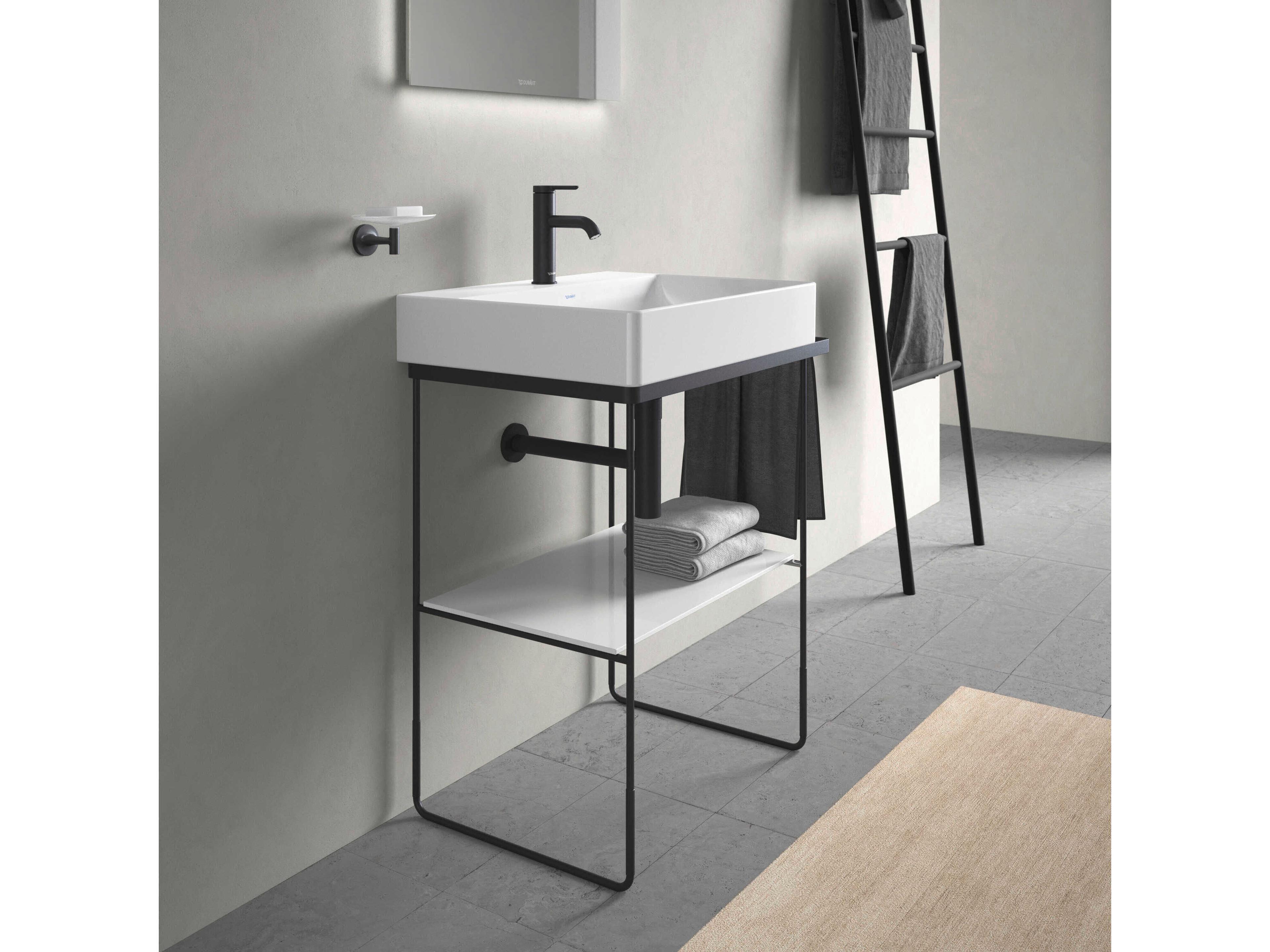 Duravit Durasquare 26'' Freestanding Black Console
