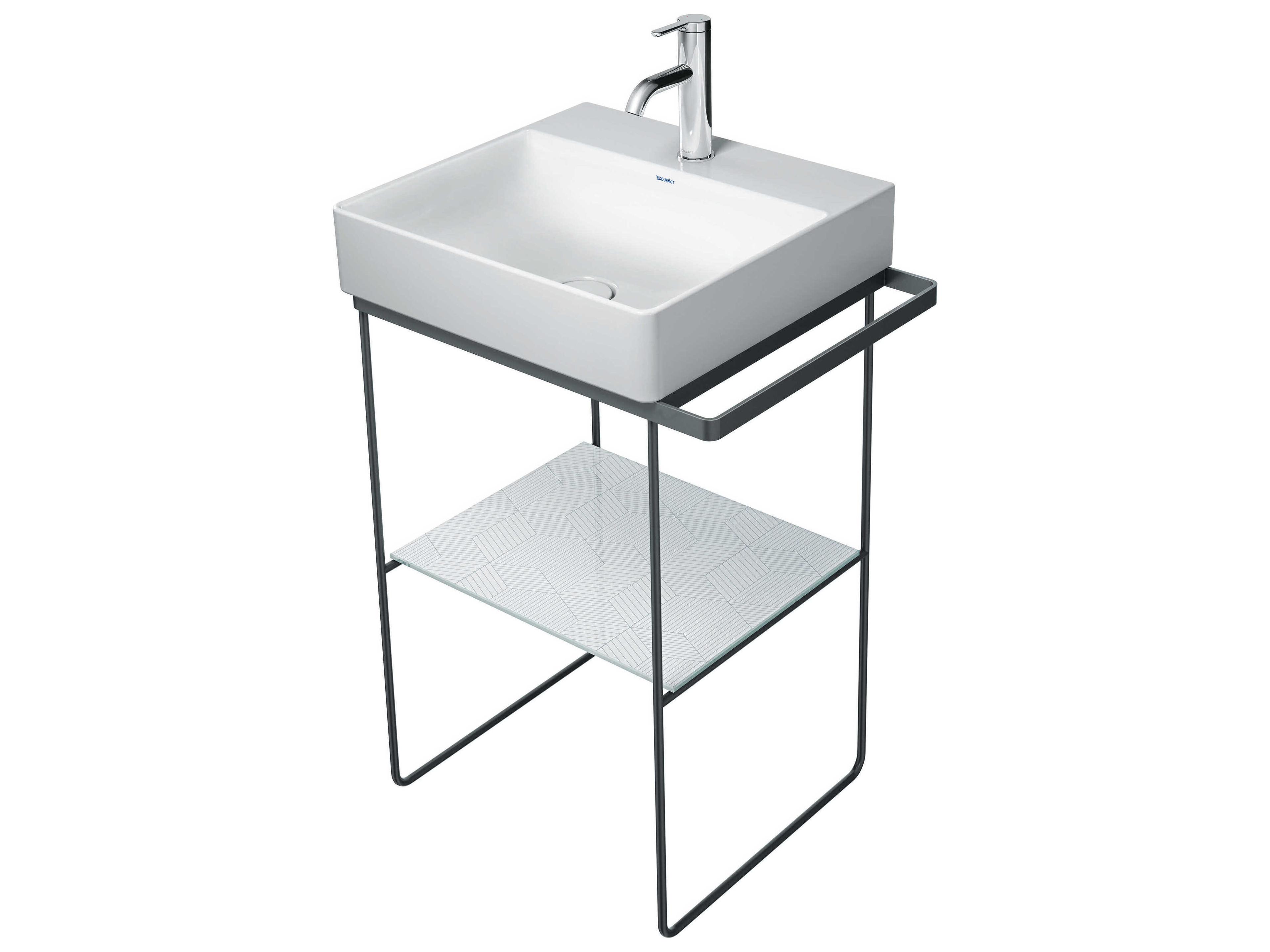 Durasquare 23'' Freestanding Black Console