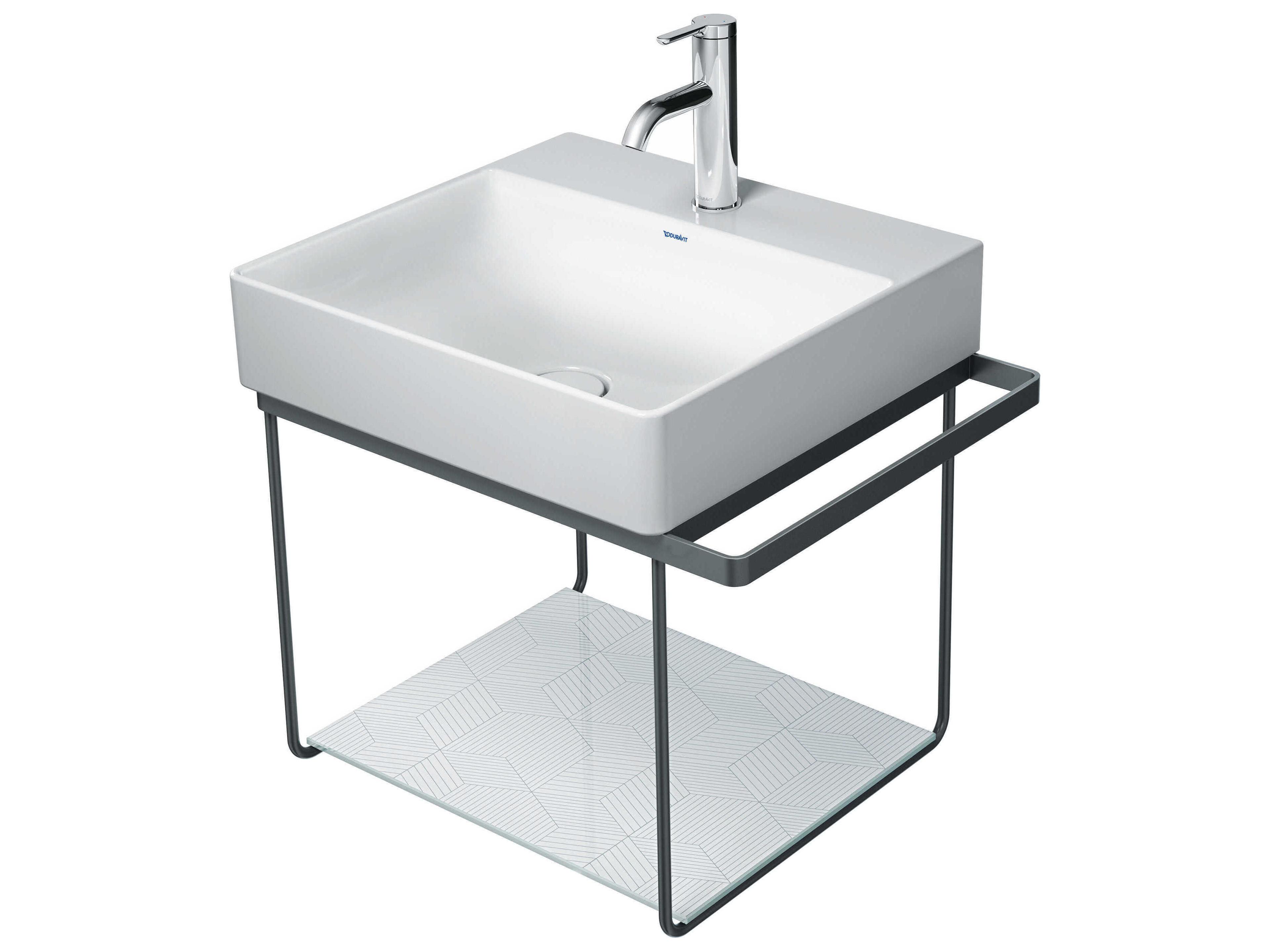 Durasquare 23'' Freestanding Black Console