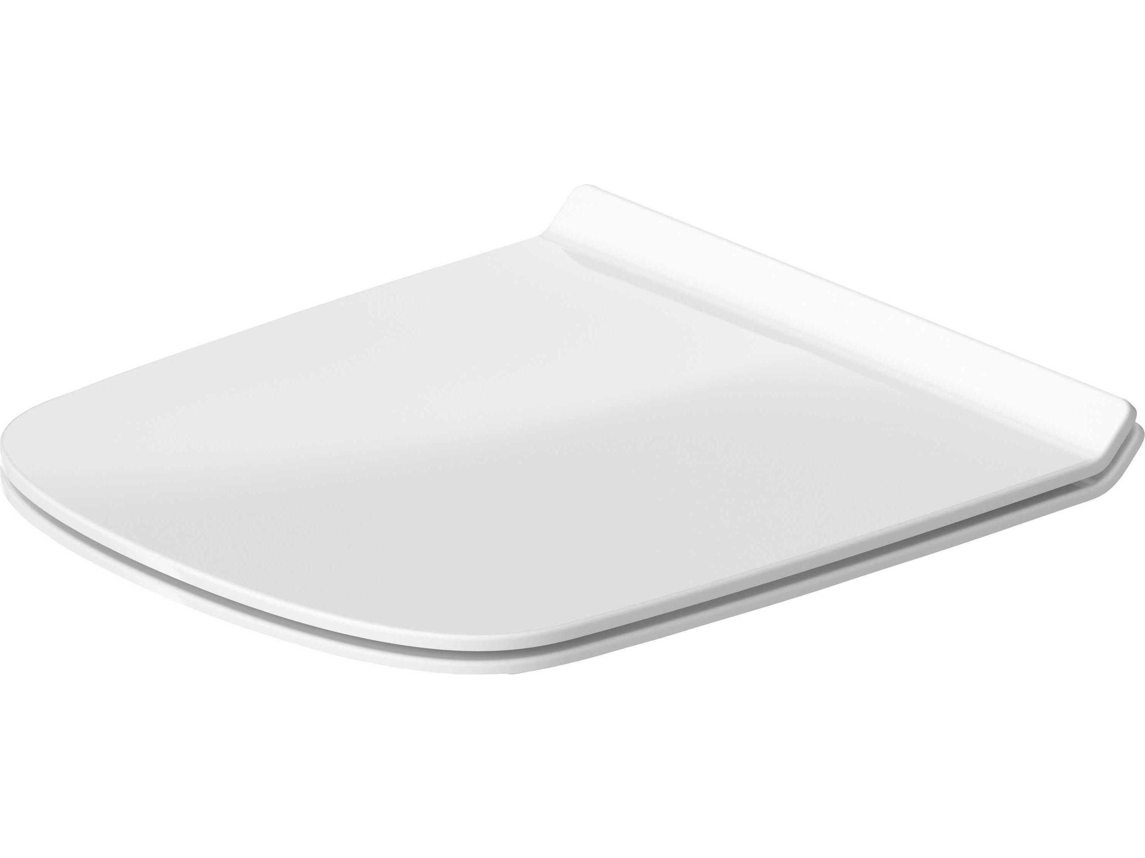 Durastyle 14'' D-shaped White Toilet Seat