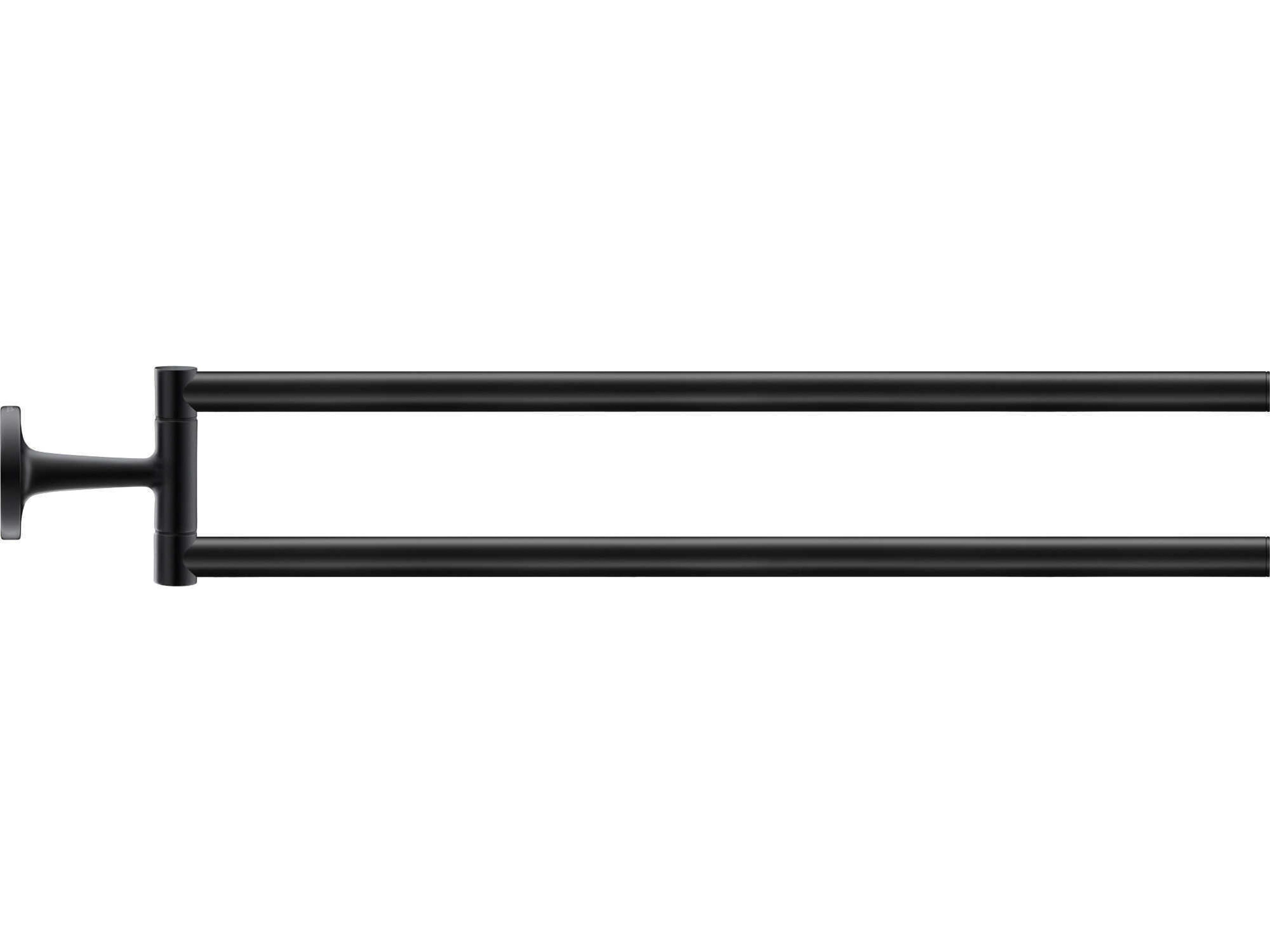 Starck T 18'' Matte Black Double Towel Bar