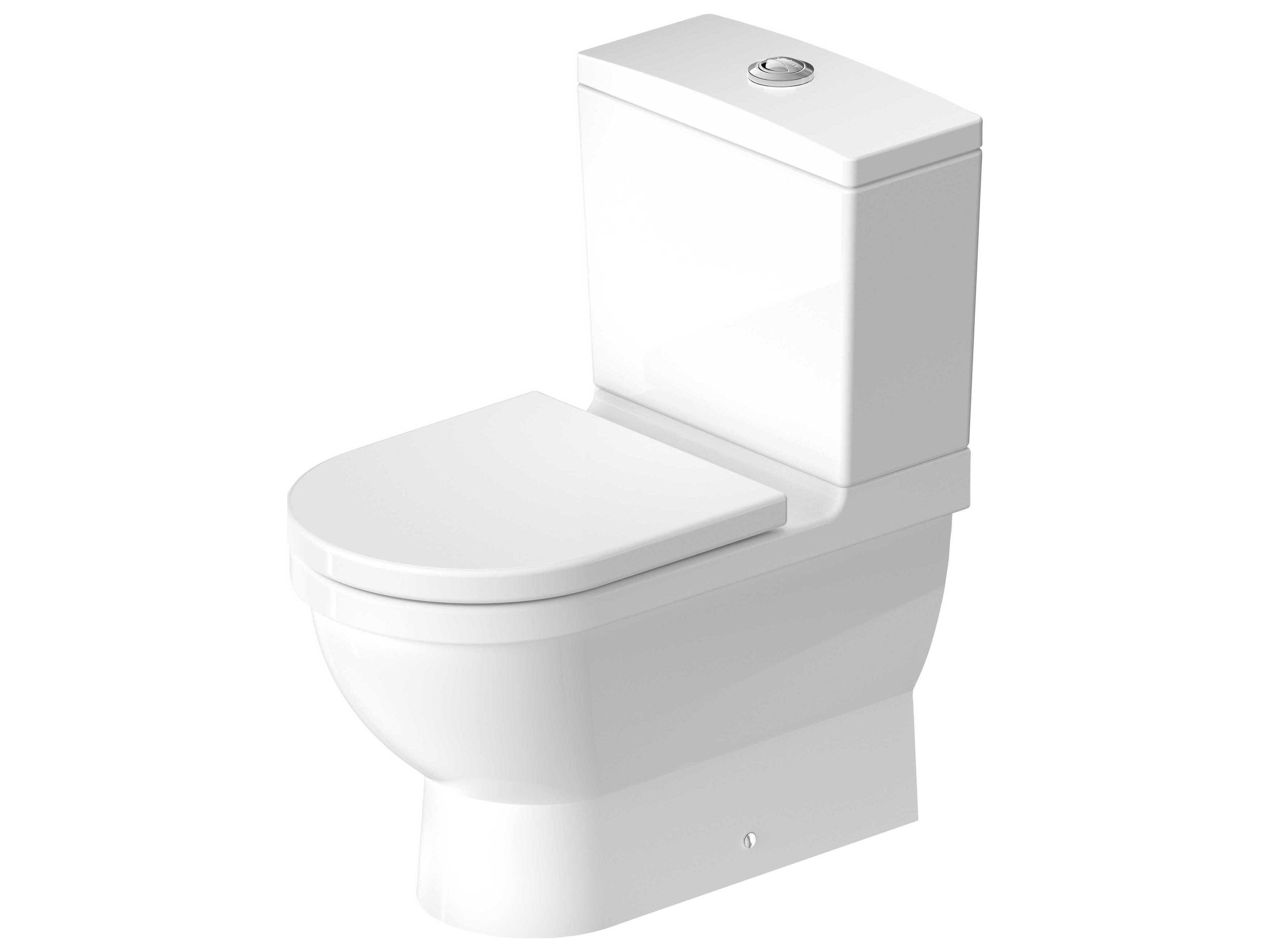Starck 3 15'' Ceramic White High Gloss Floor-Mounted Toilet - 0.79/1.59 GPF
