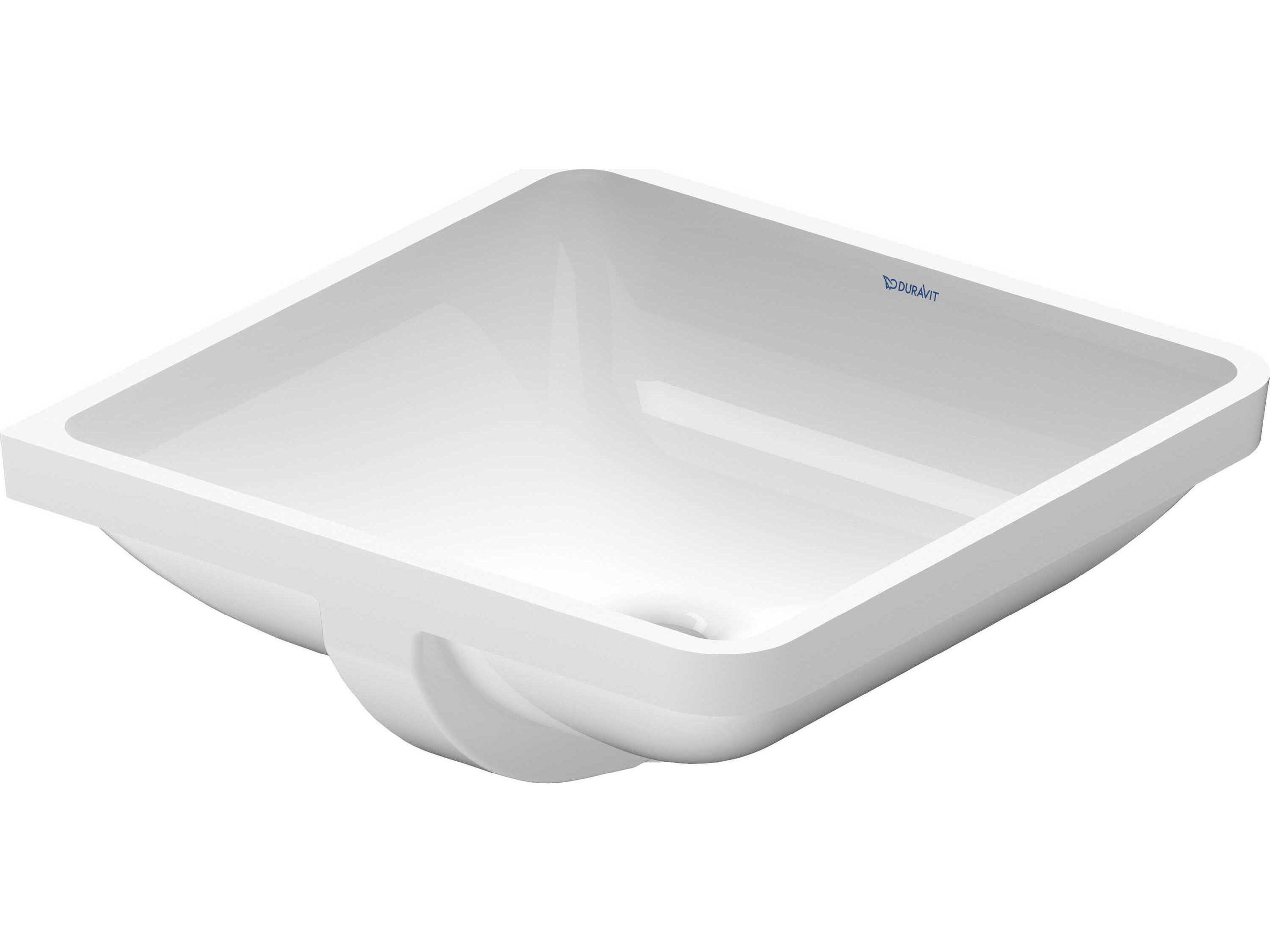 Starck 3 18'' Ceramic White High Gloss Undermount Sink with No Faucet Hole