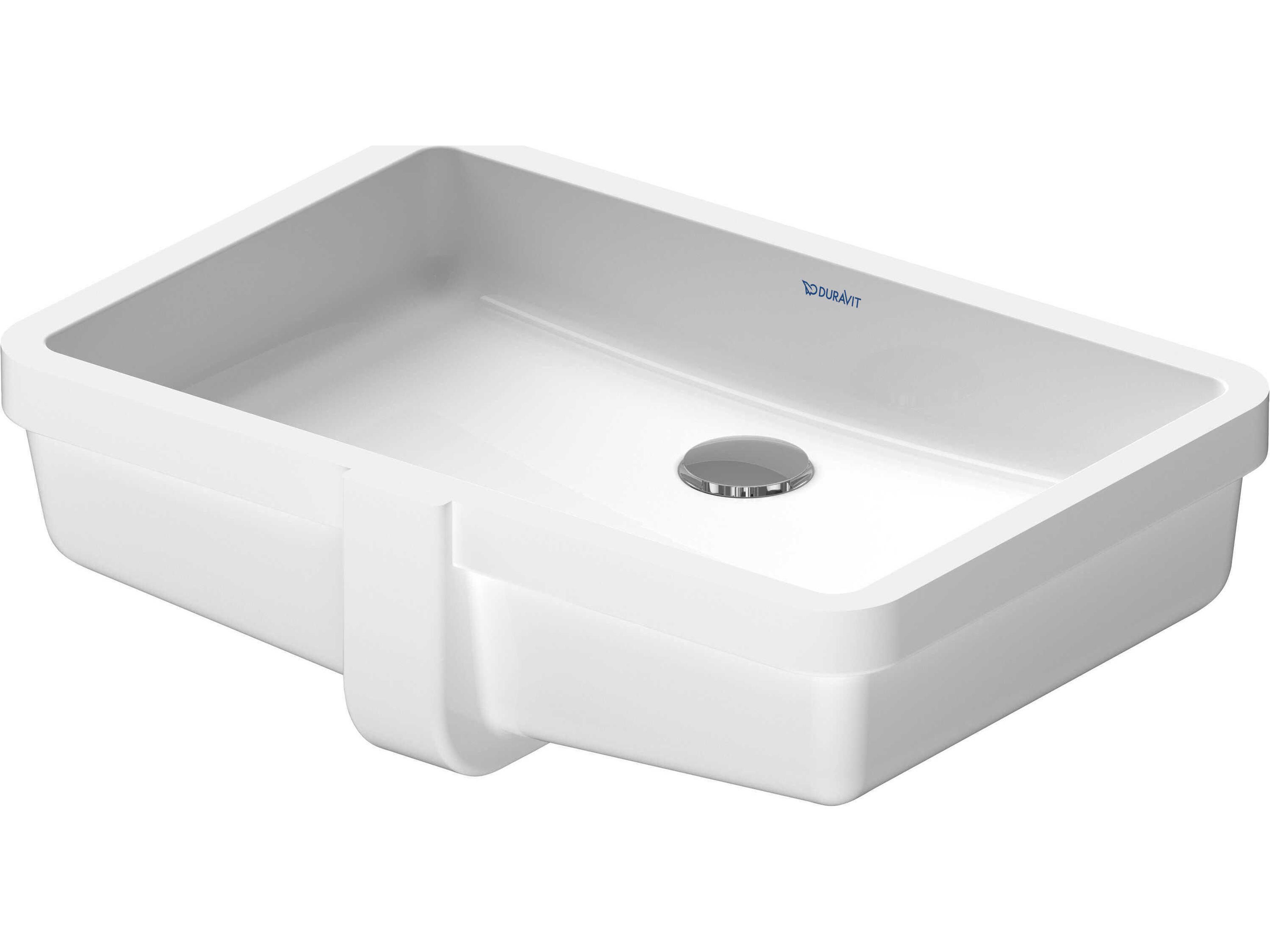 Vero 19'' Ceramic White High Gloss Undermount Sink with No Faucet Hole