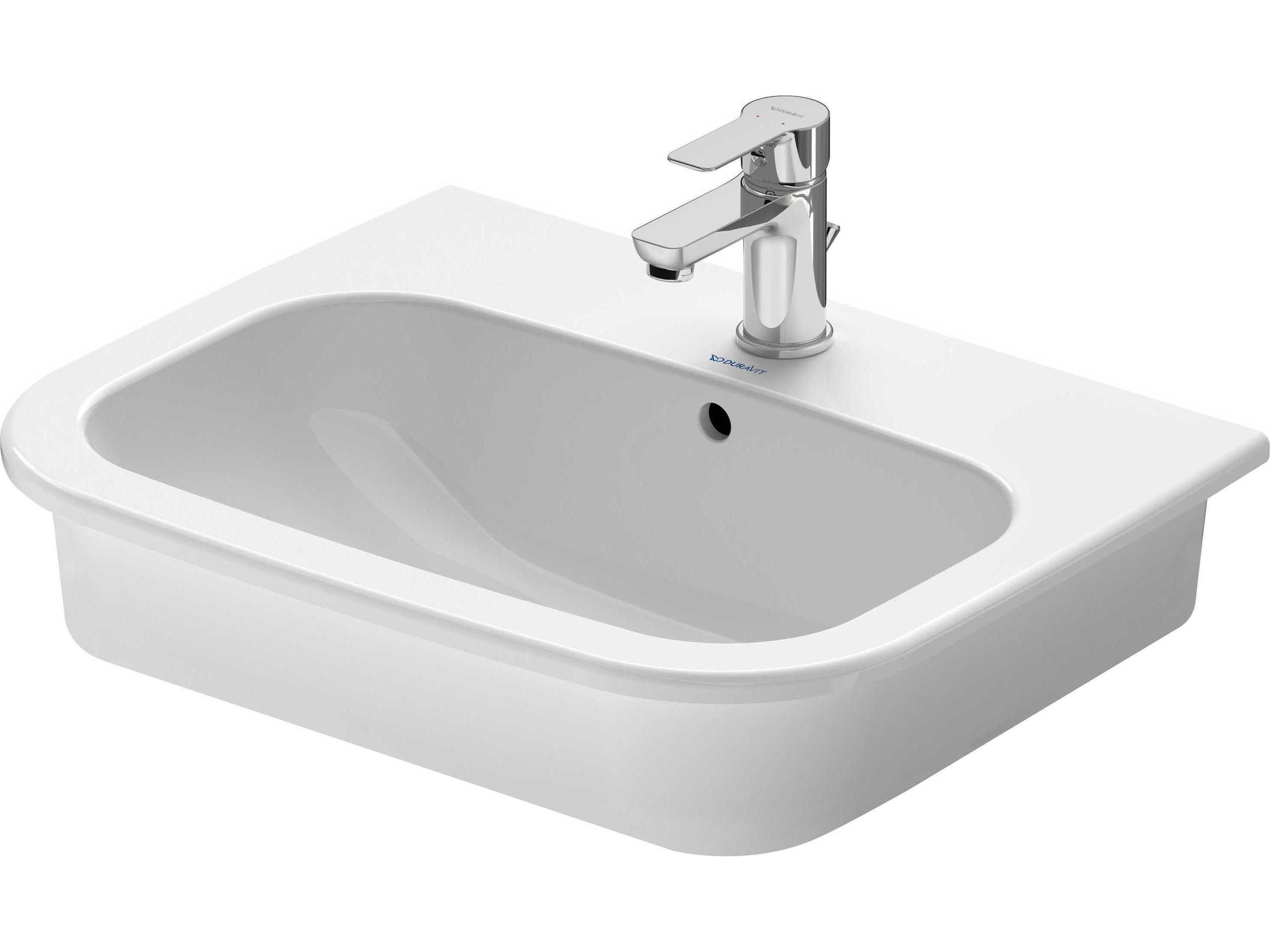 D-code 22'' Ceramic White High Gloss Undermount Sink with 3 Faucet holes
