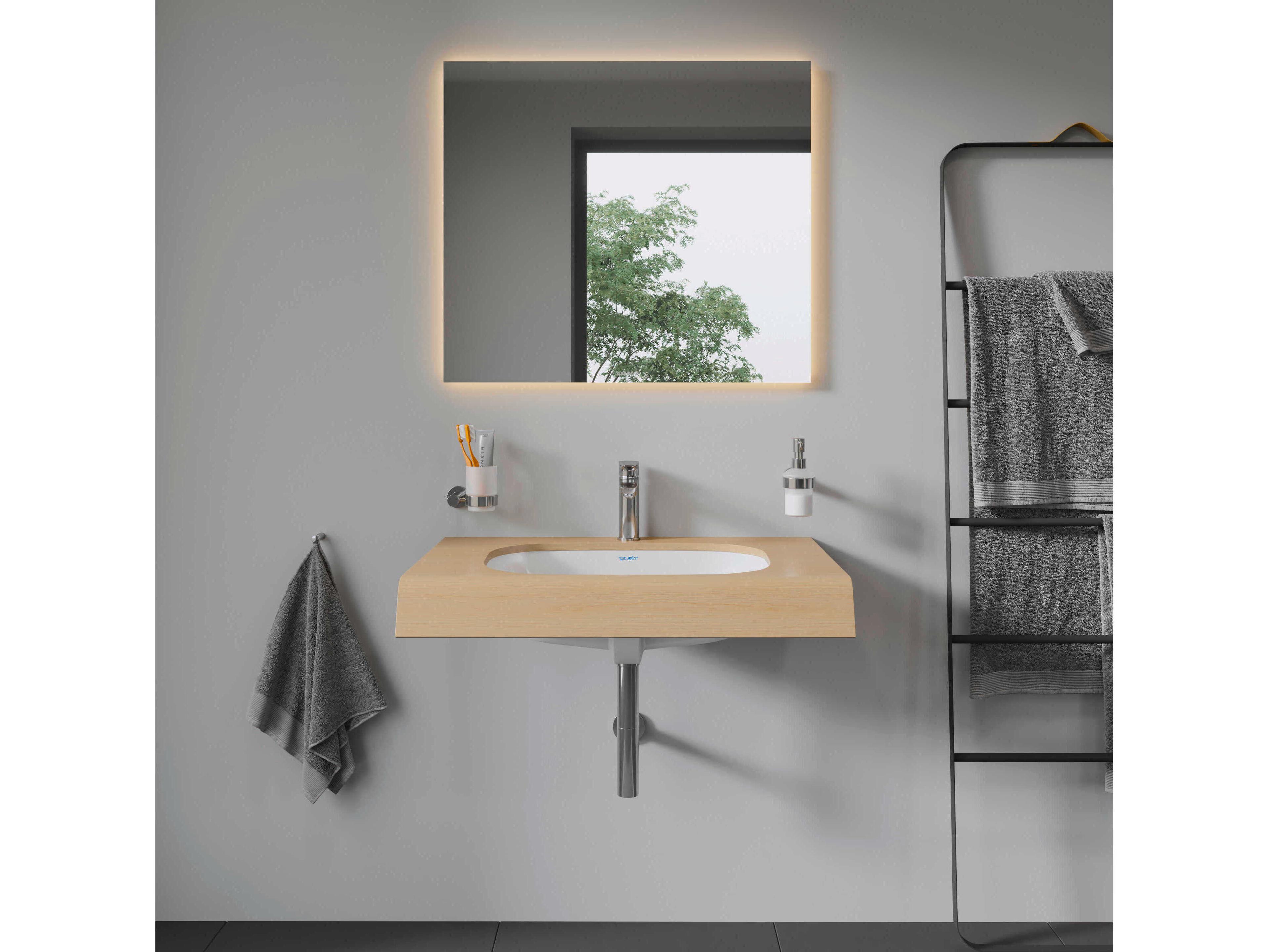 Duravit D-code 22'' Ceramic White High Gloss Undermount Sink with no faucet hole