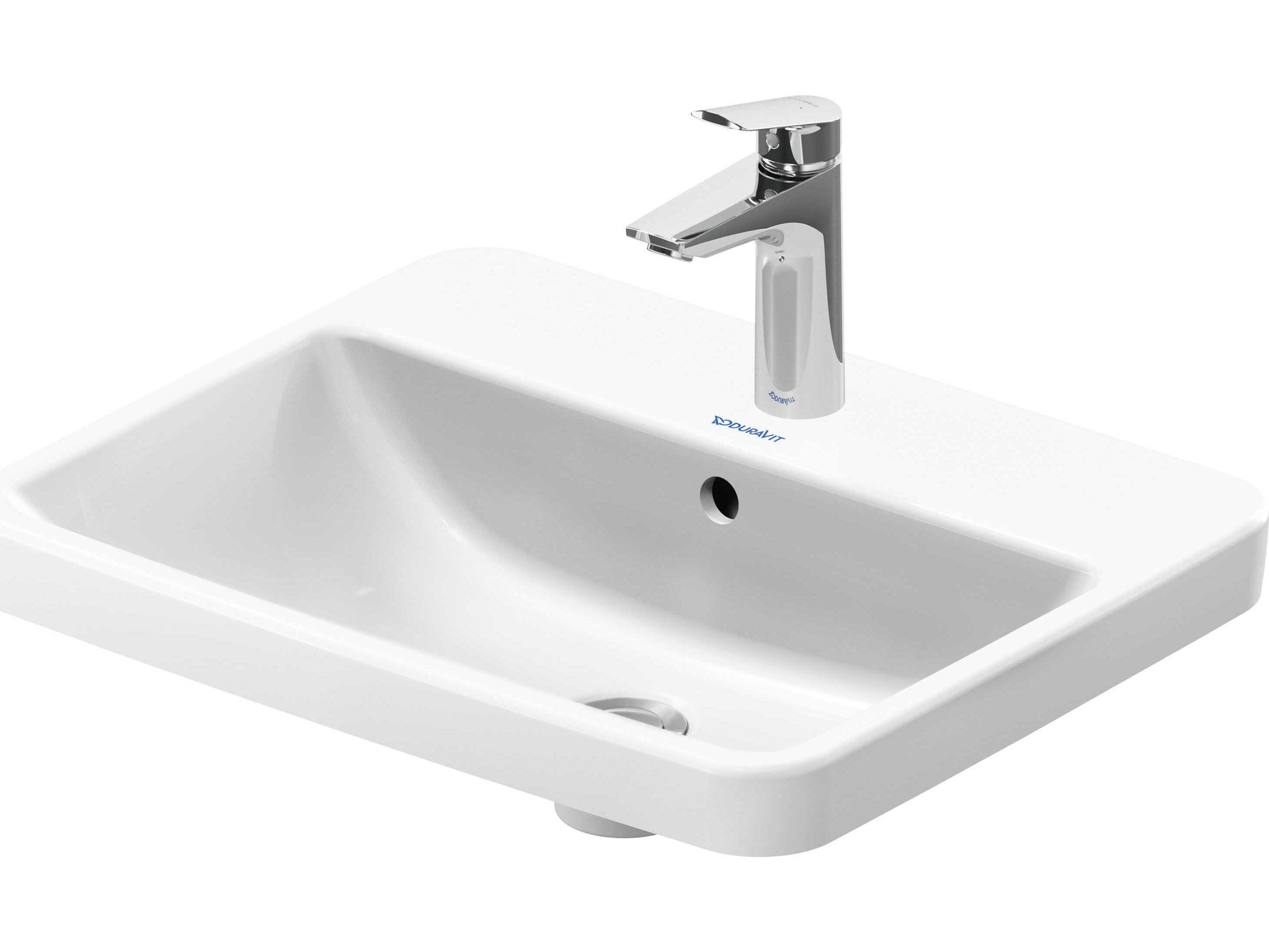 No.1 22'' Ceramic Drop-In White High Gloss Sink whith 1 Faucet Hole
