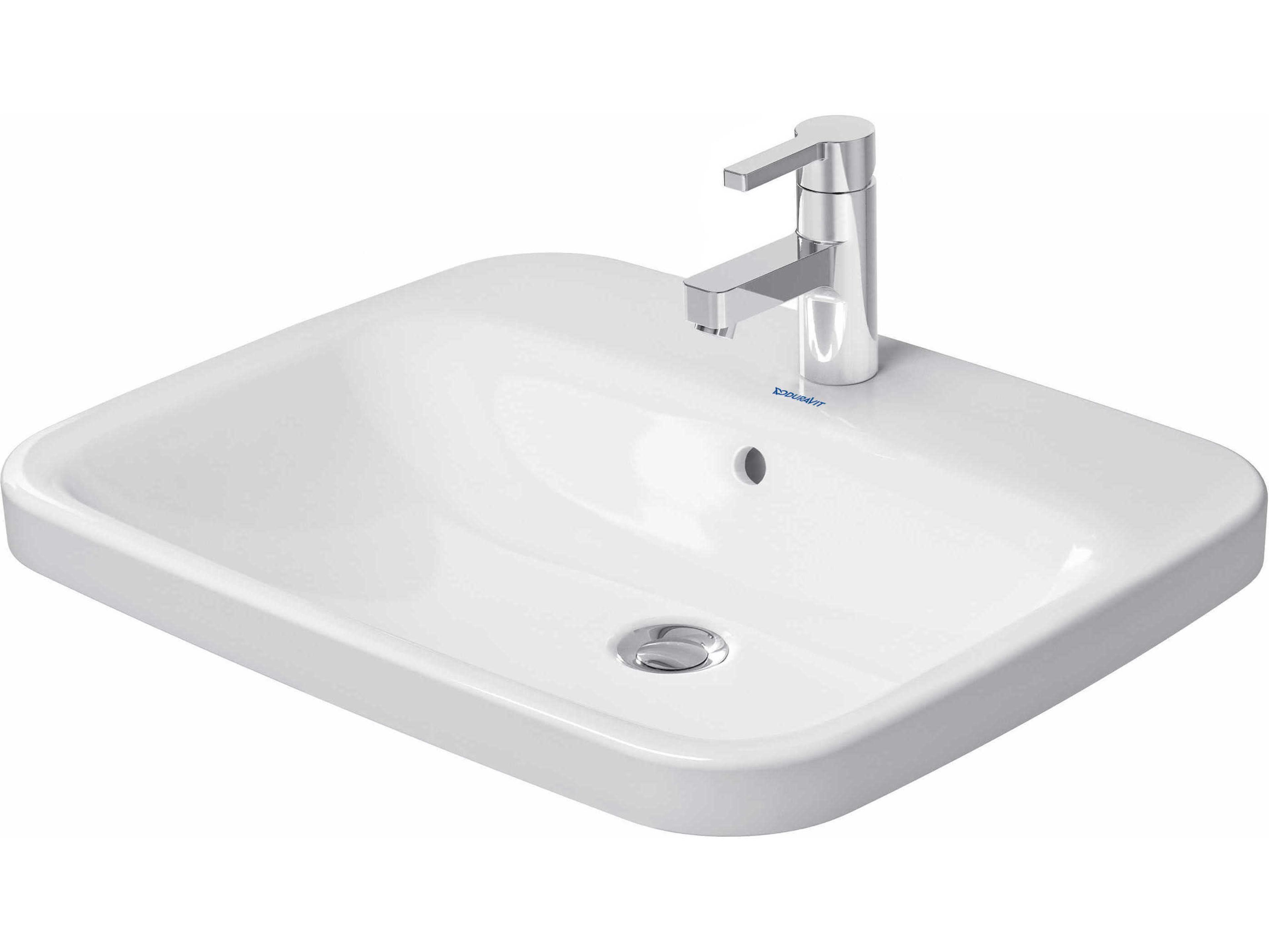 Durastyle 24'' Ceramic White High Gloss Undermount Sink with 1 Faucet hole