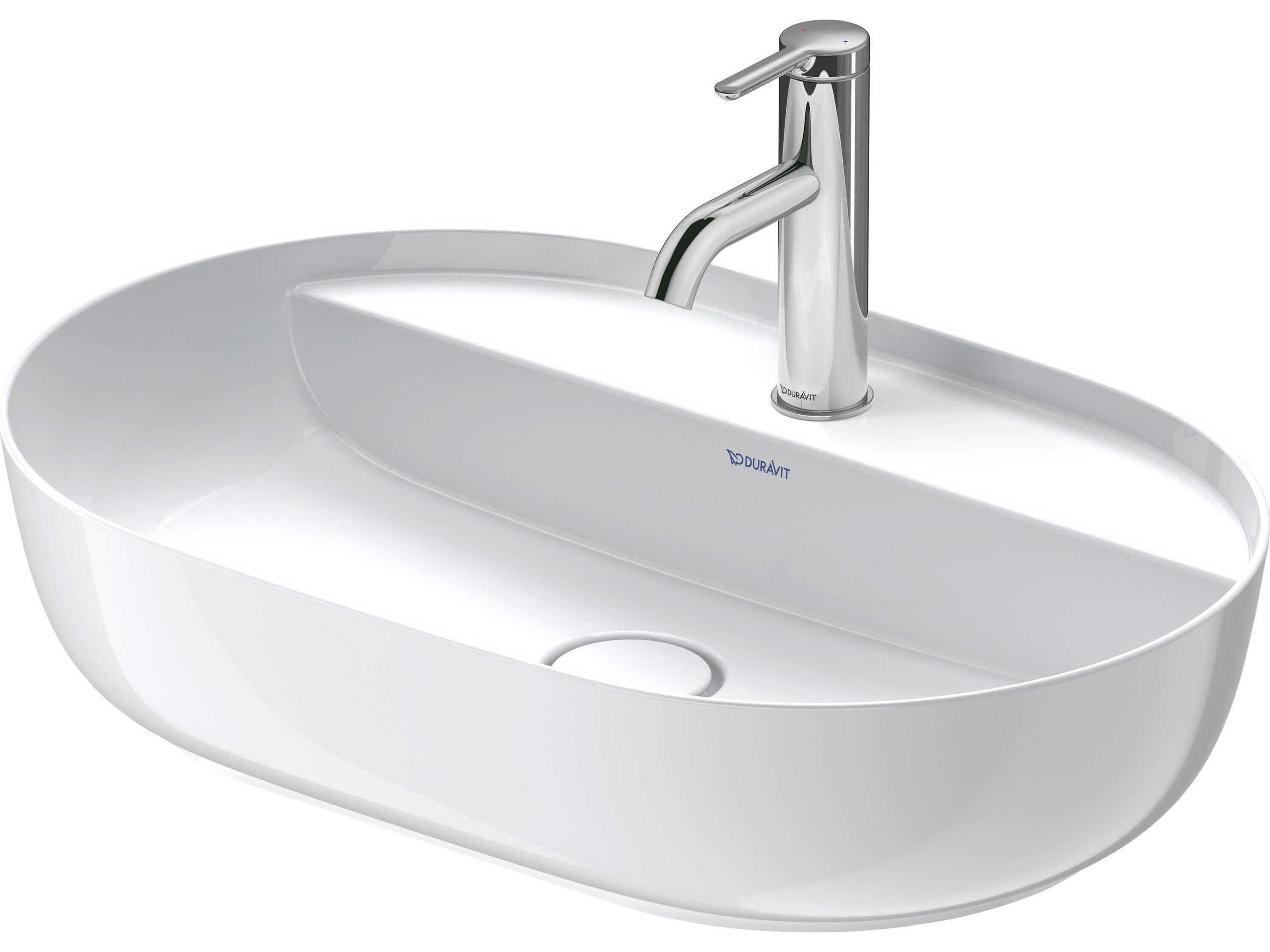 Luv 24'' White High Glos Washbowl Sink with 1 Faucet Holes