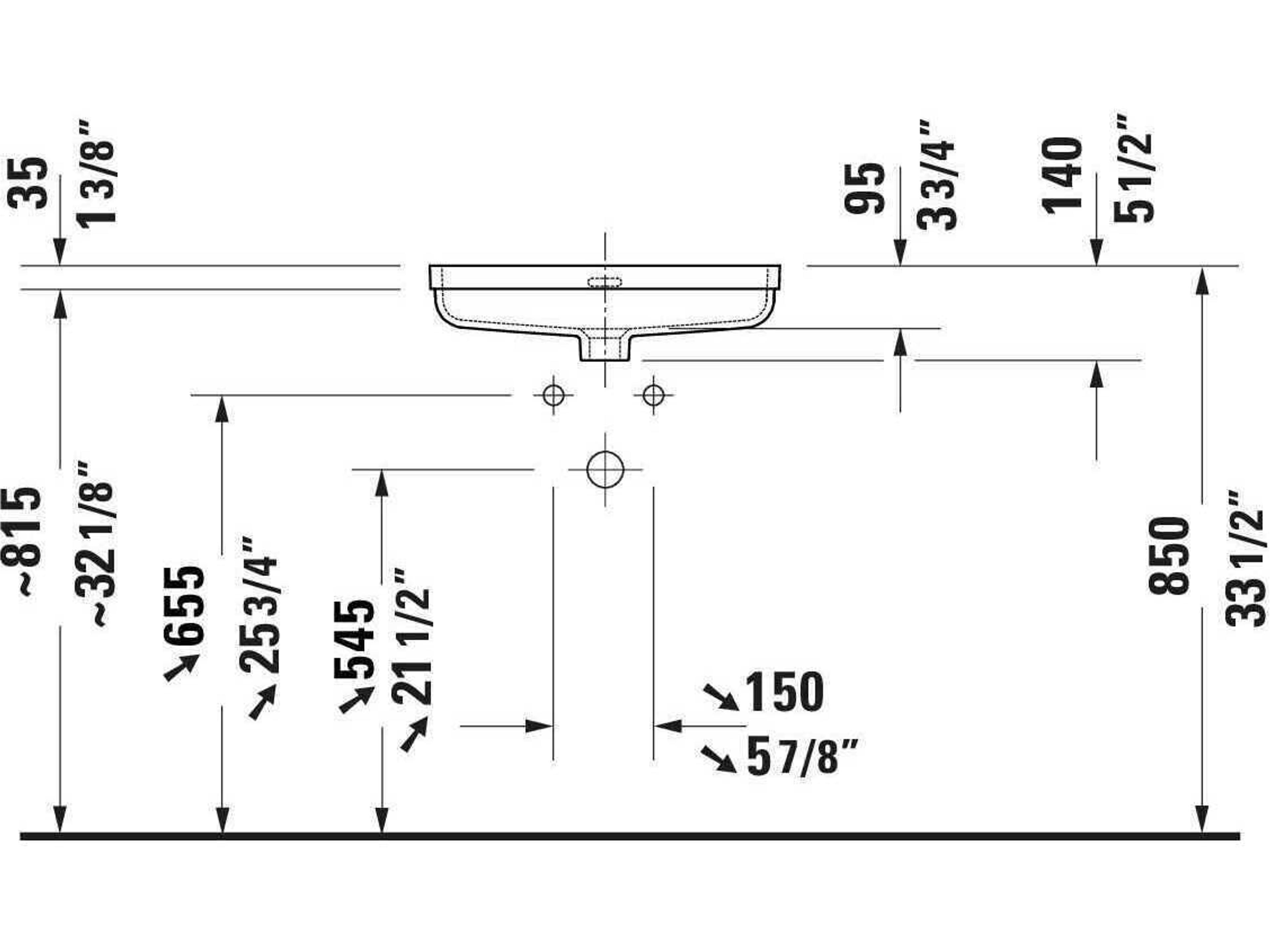 Duravit Soleil By Starck 21'' Ceramic White Undermount Sink