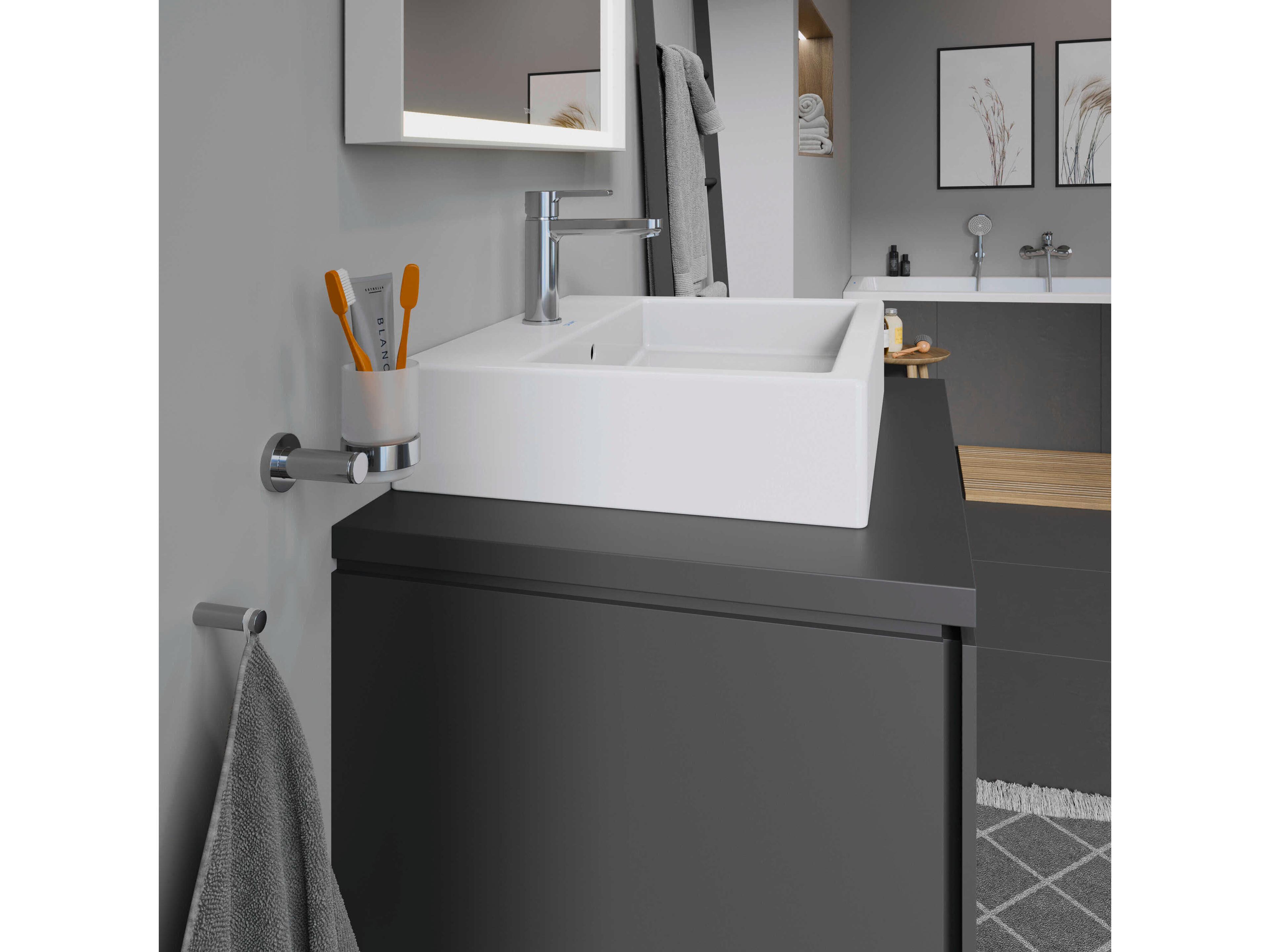 Duravit Vero 23'' Ceramic White High Gloss Washbowl Sink with 1 Faucet Hole