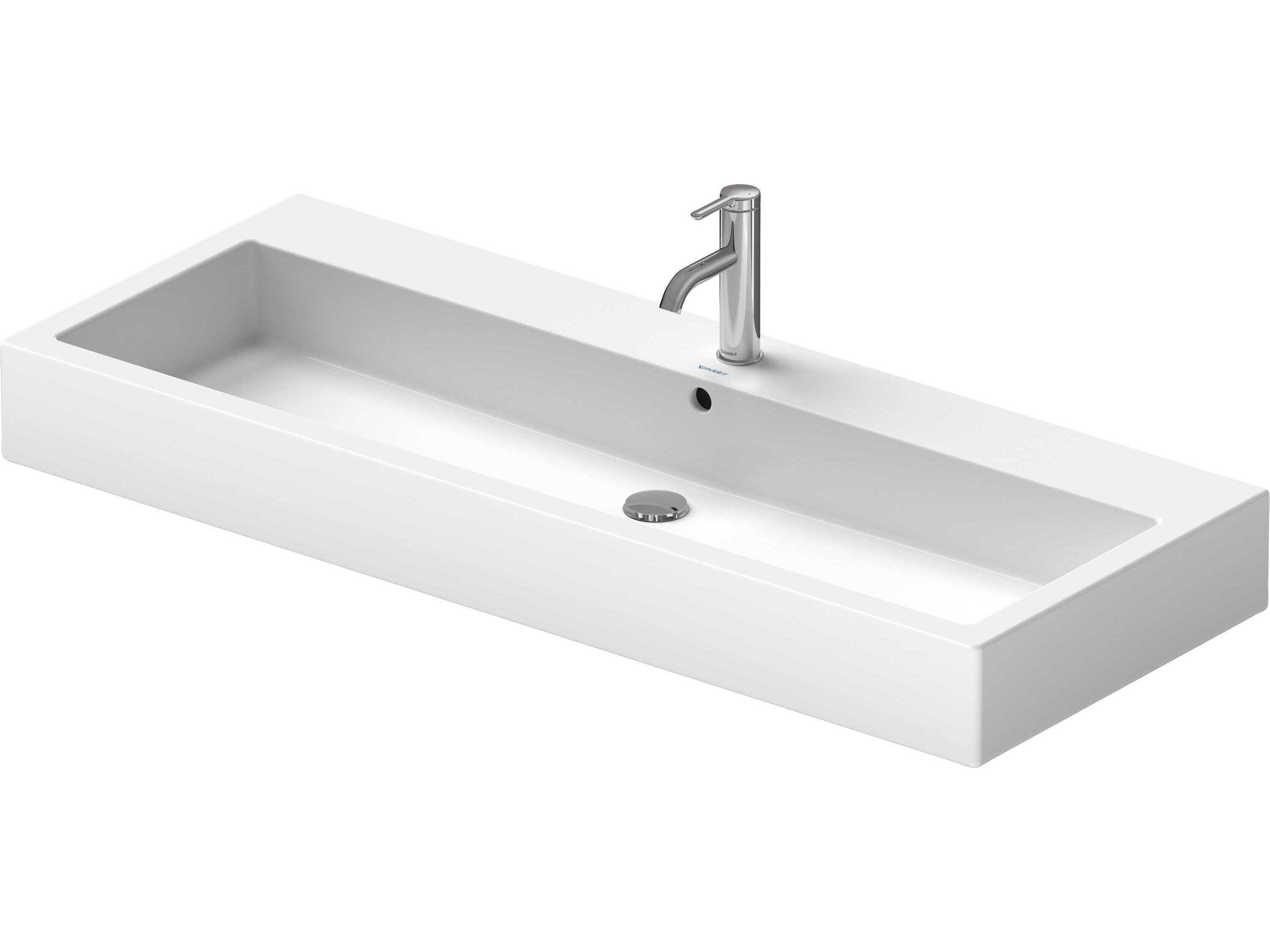 Vero 47'' Ceramic White High Gloss Sink with 1 Faucet Hole