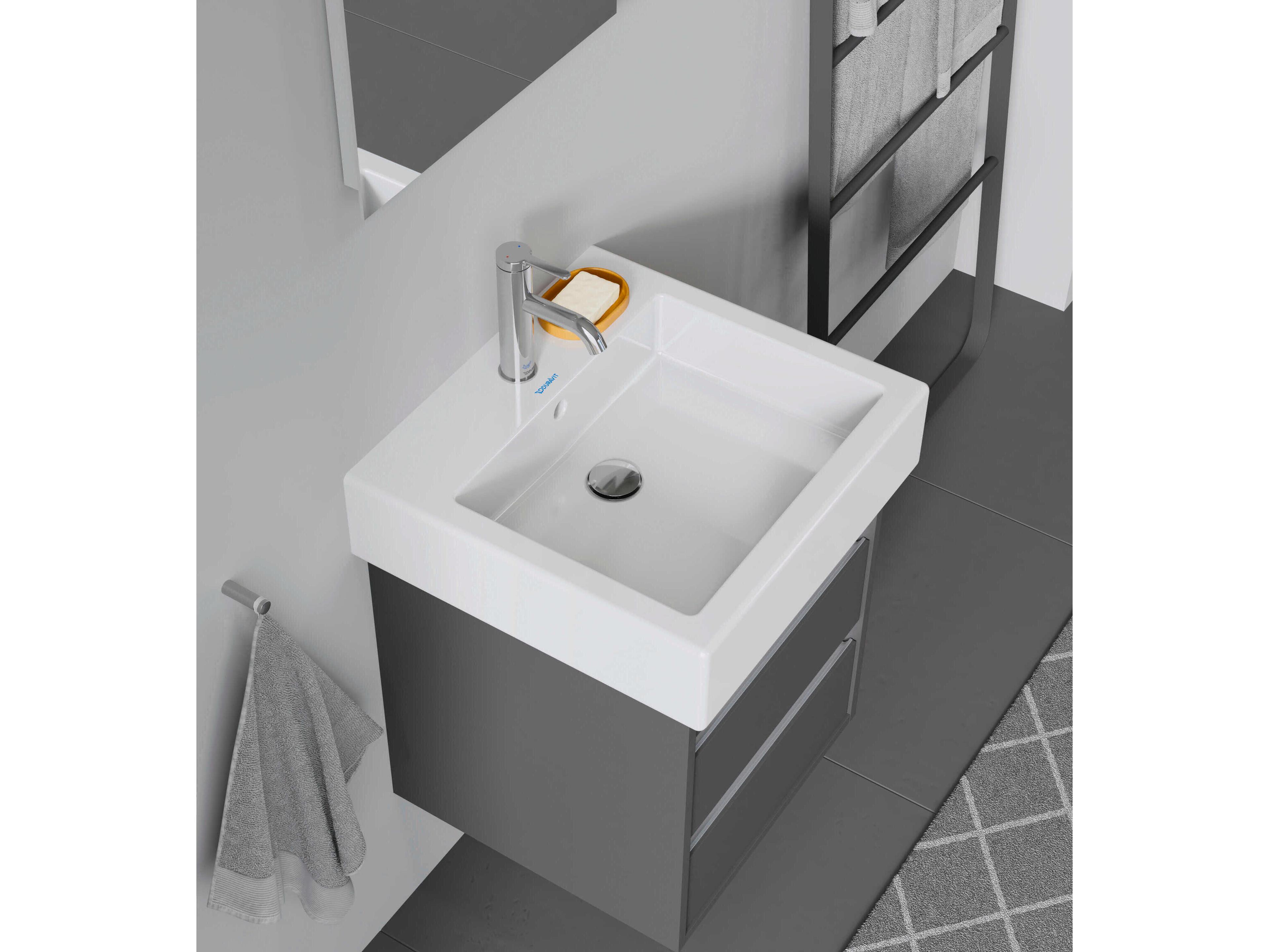 Duravit Vero 20'' Ceramic White High Gloss Sink with 1 Faucet Hole