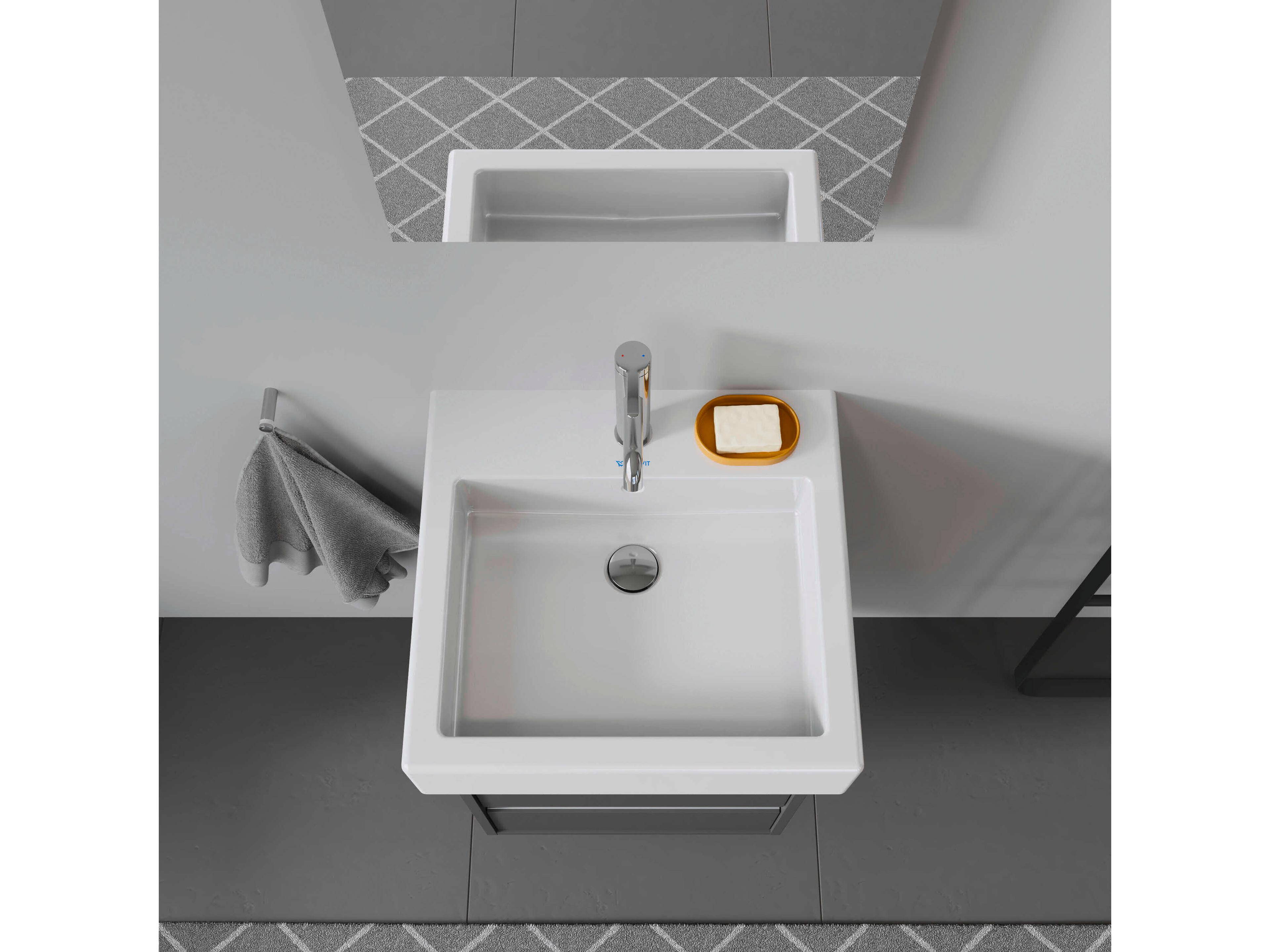 Duravit Vero 20'' Ceramic White High Gloss Sink with 1 Faucet Hole
