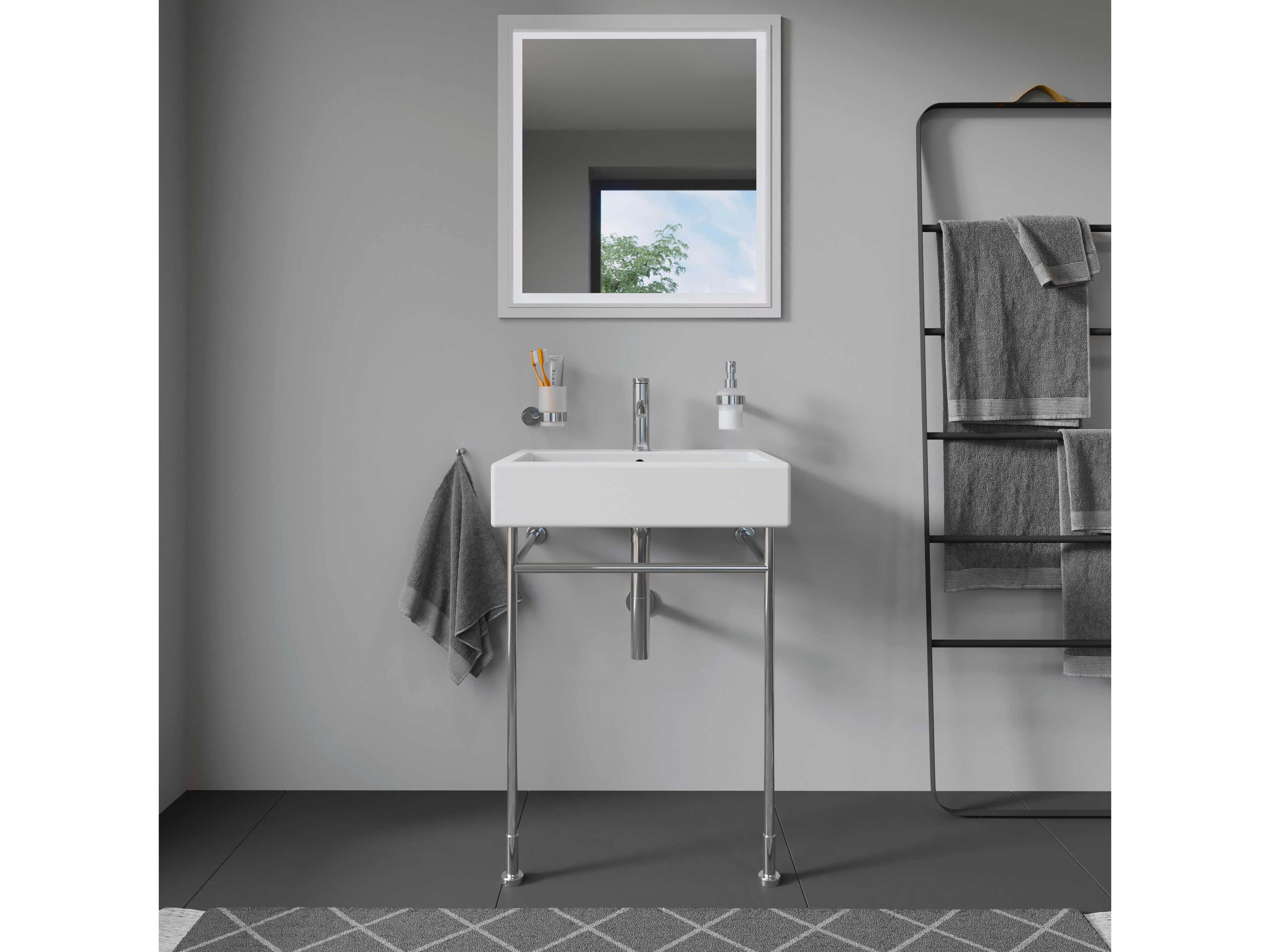 Duravit Vero 23'' Ceramic White High Gloss Sink with 3 Faucet Hole