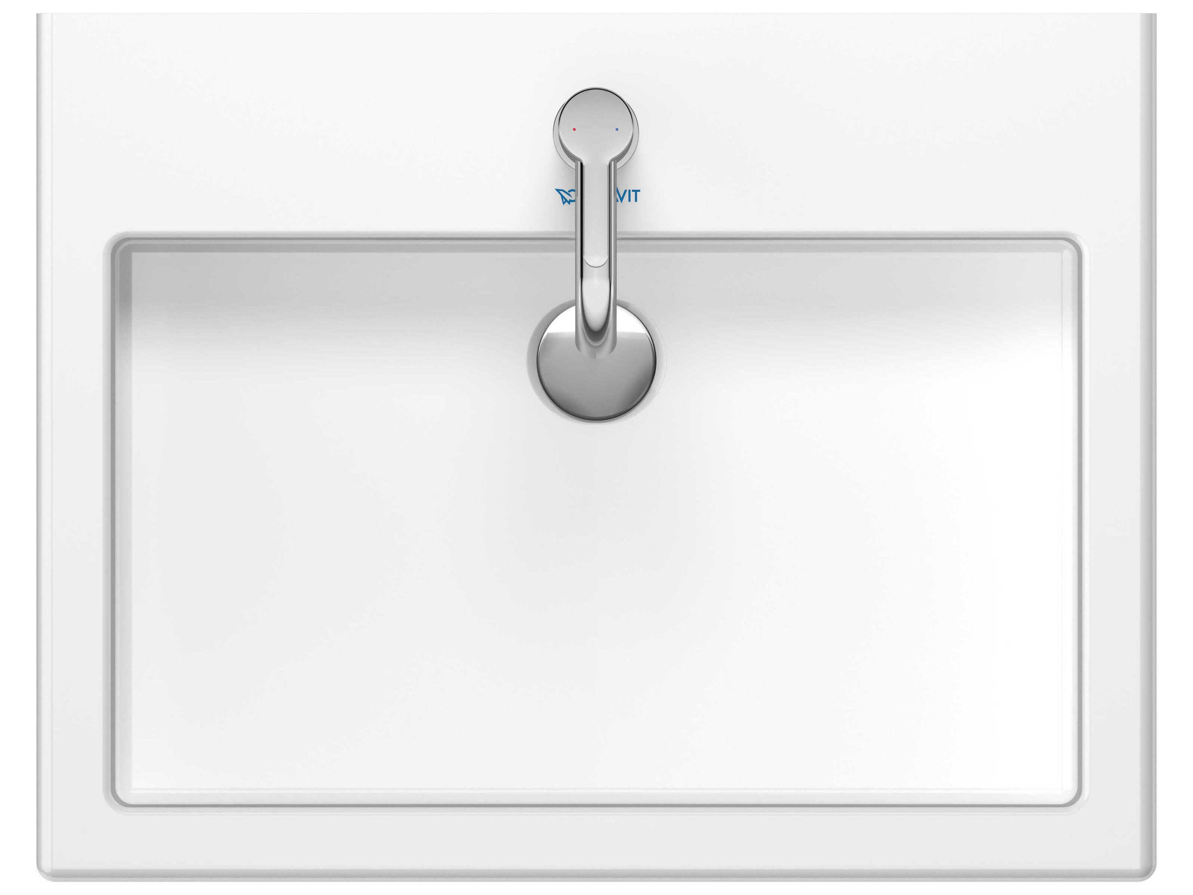 Duravit Vero 24'' Ceramic White High Gloss Sink with 1 Faucet Hole