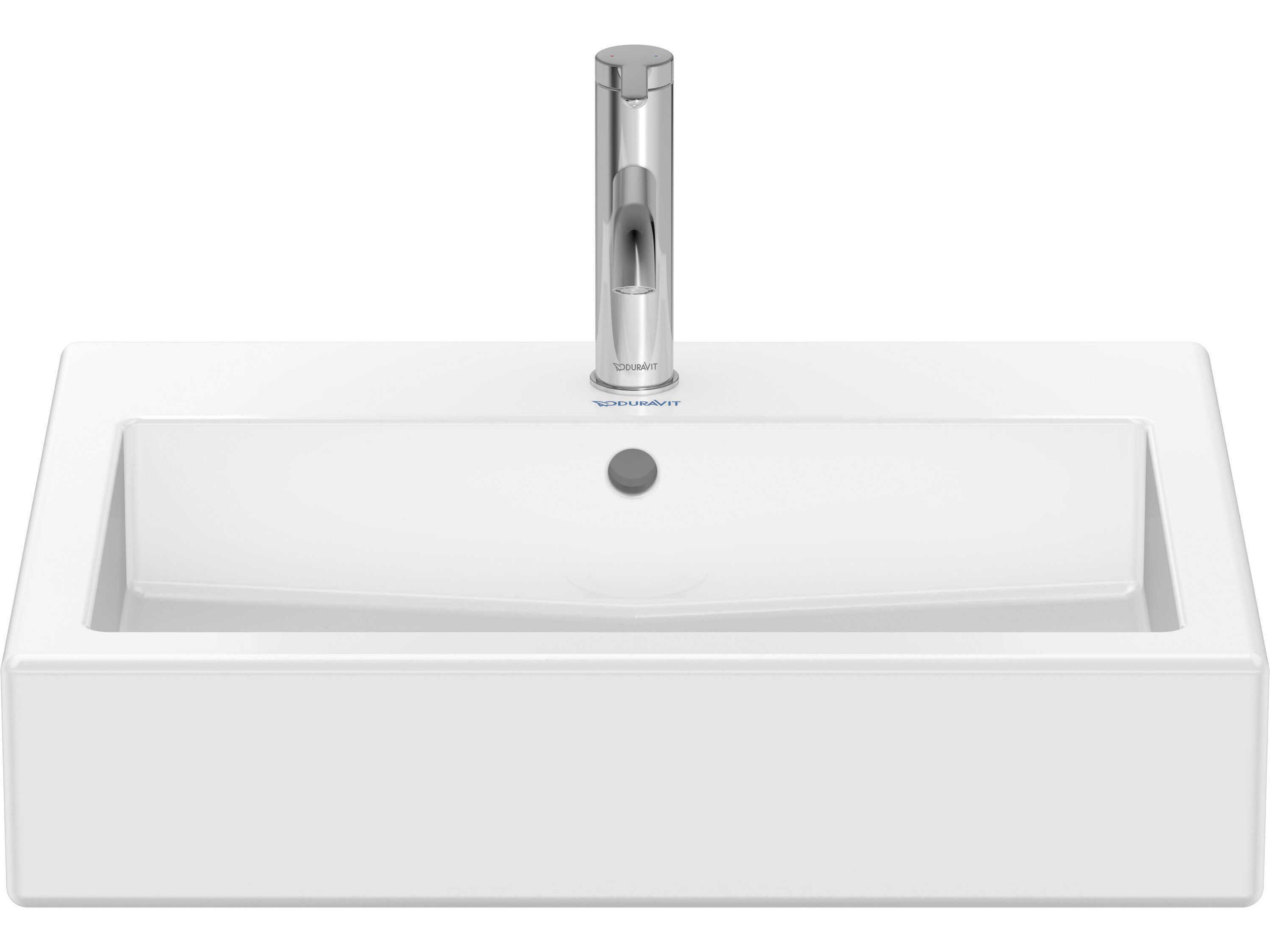 Duravit Vero 24'' Ceramic White High Gloss Sink with 1 Faucet Hole