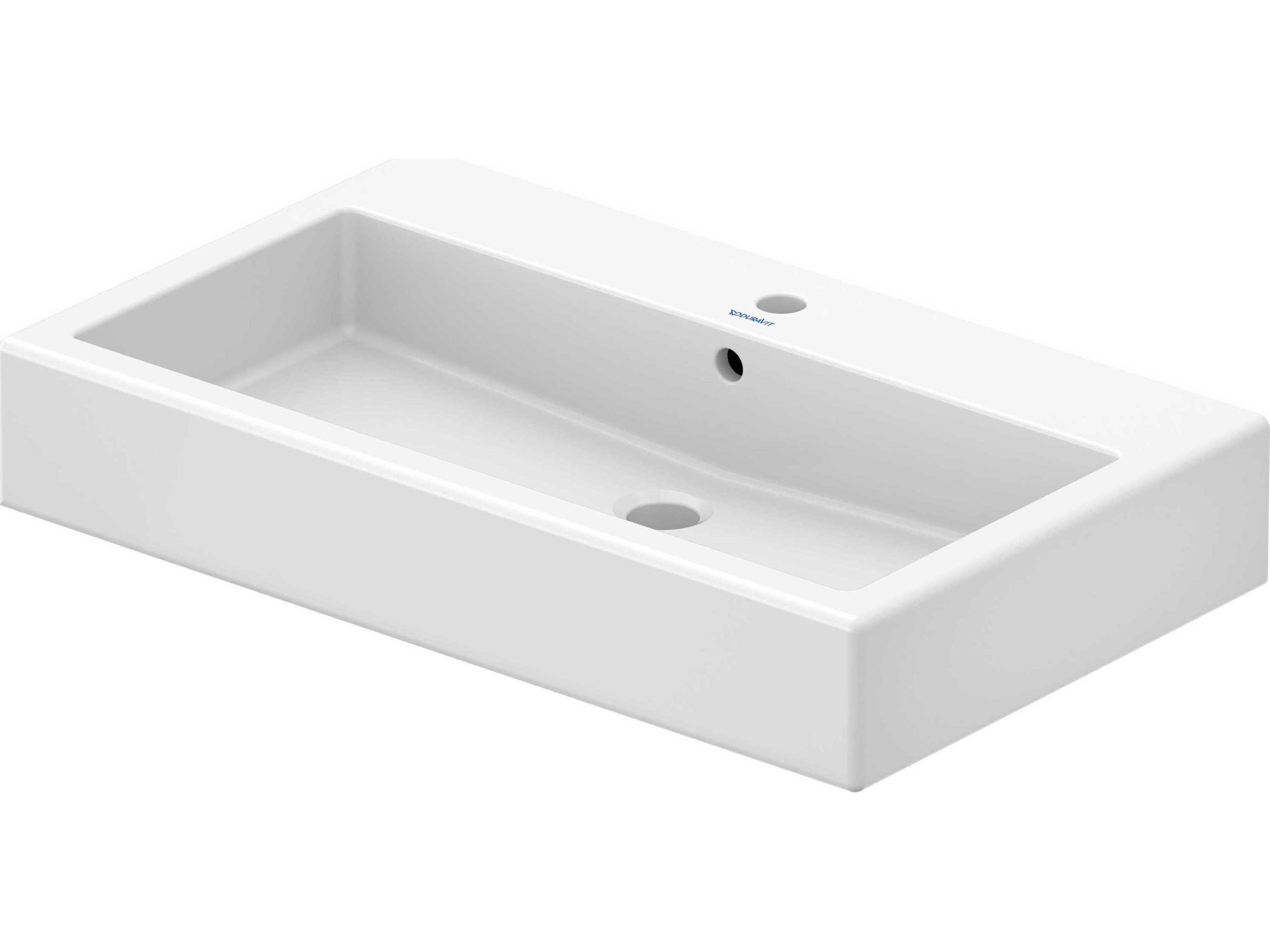 Duravit Vero 32'' Ceramic White High Gloss Sink with 1 Faucet Hole - Ground