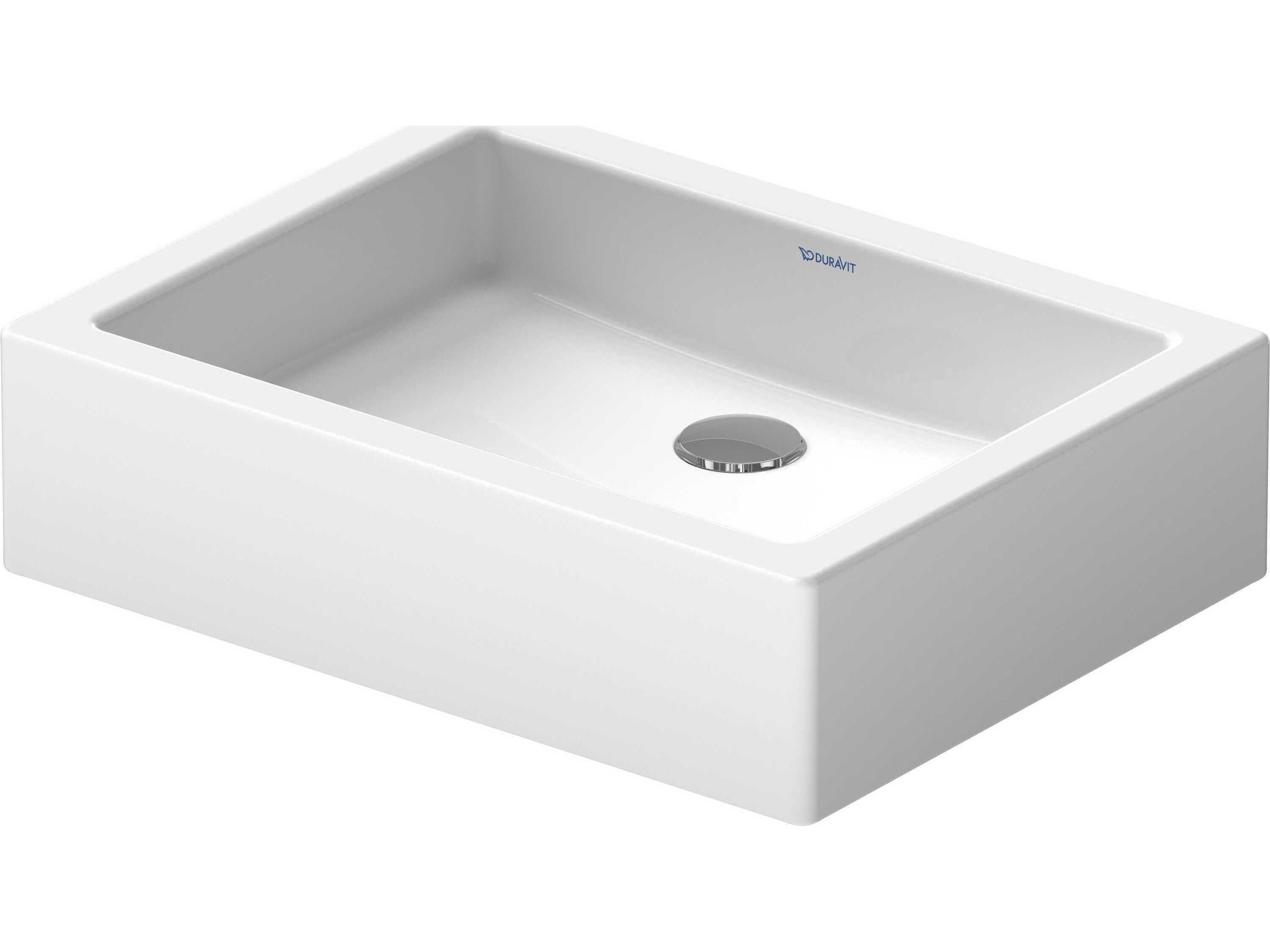 Duravit Vero 20'' Ceramic White High Gloss Washbowl Sink with No Faucet Hole