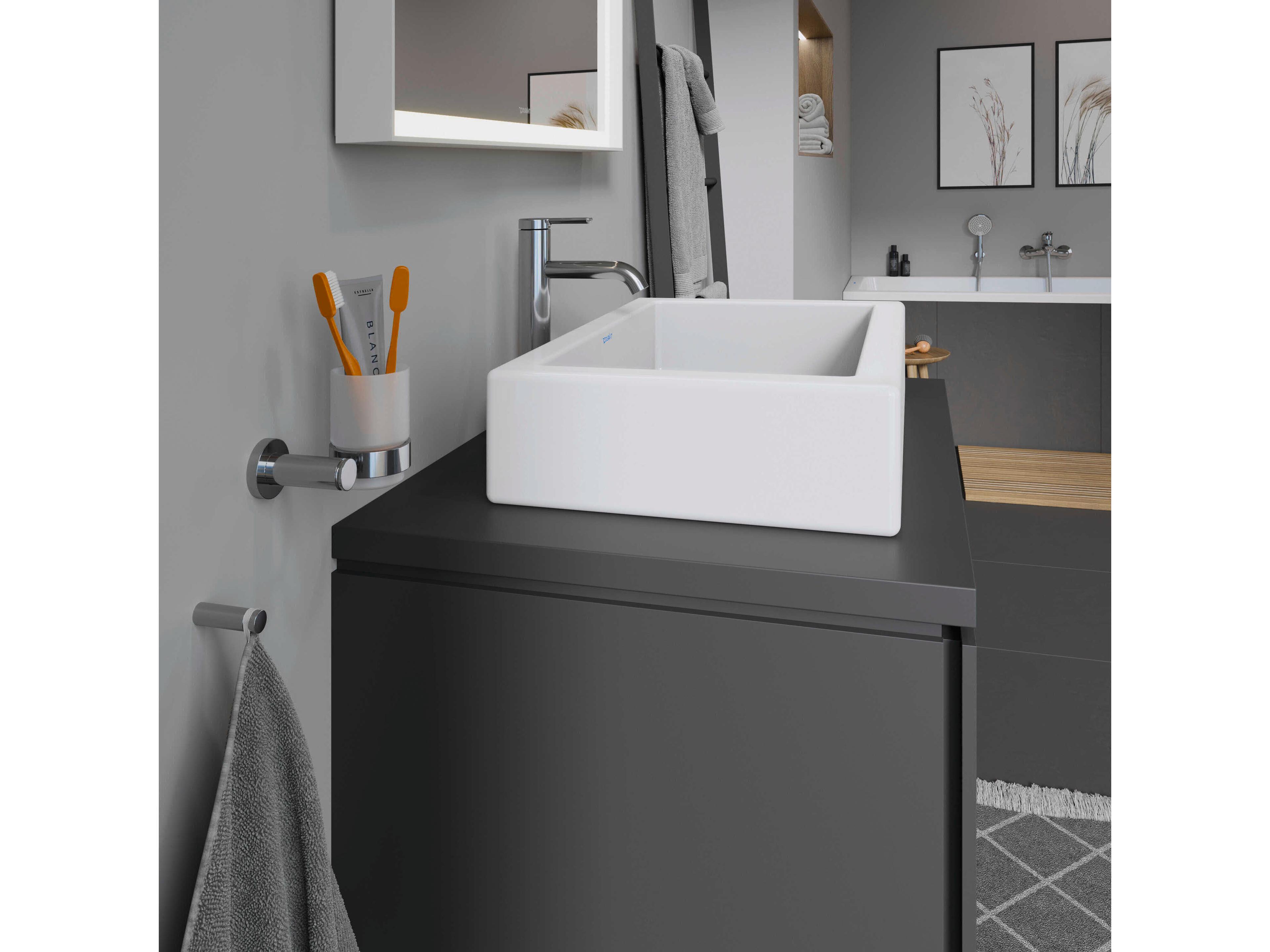 Duravit Vero 24'' Ceramic White High Gloss Washbowl Sink with No Faucet Hole