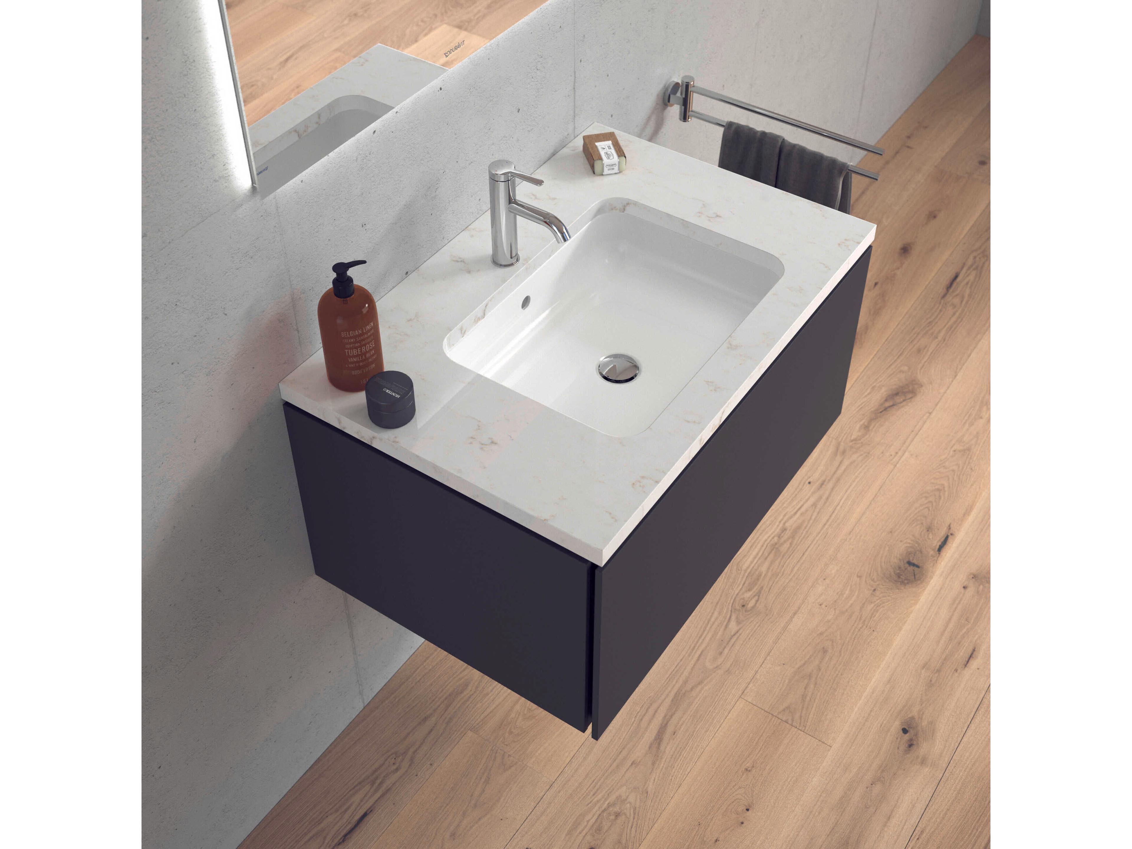 Duravit Happy D.2 21'' Ceramic White High Gloss Undermount Sink with No Faucet Holes