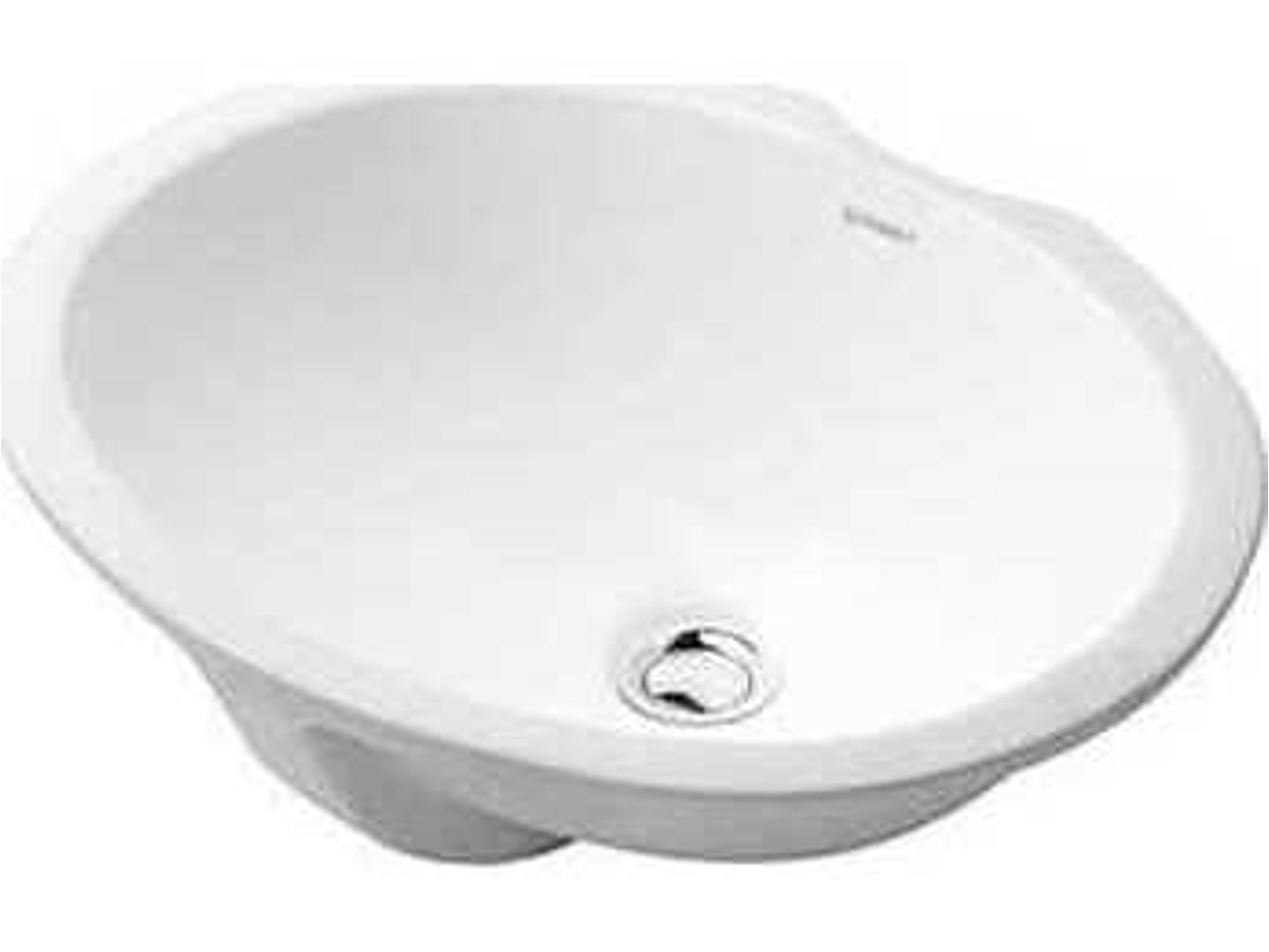 Design 23'' Ceramic White High Gloss Undermount Sink with no faucet holes
