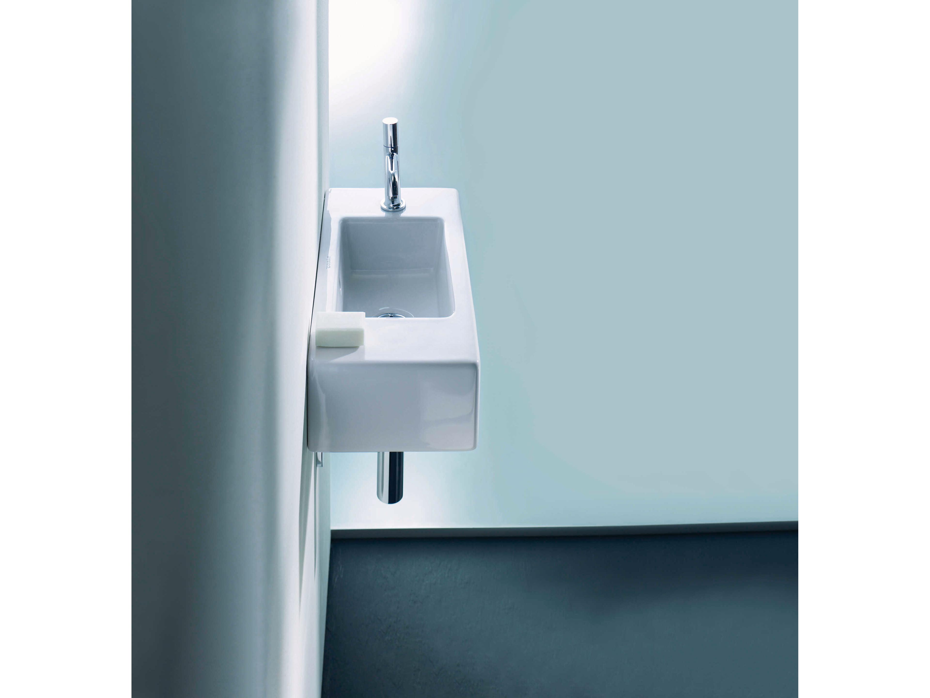 Duravit Vero 20'' Ceramic White High Gloss Hand Sink with 1 Right Side Faucet Hole