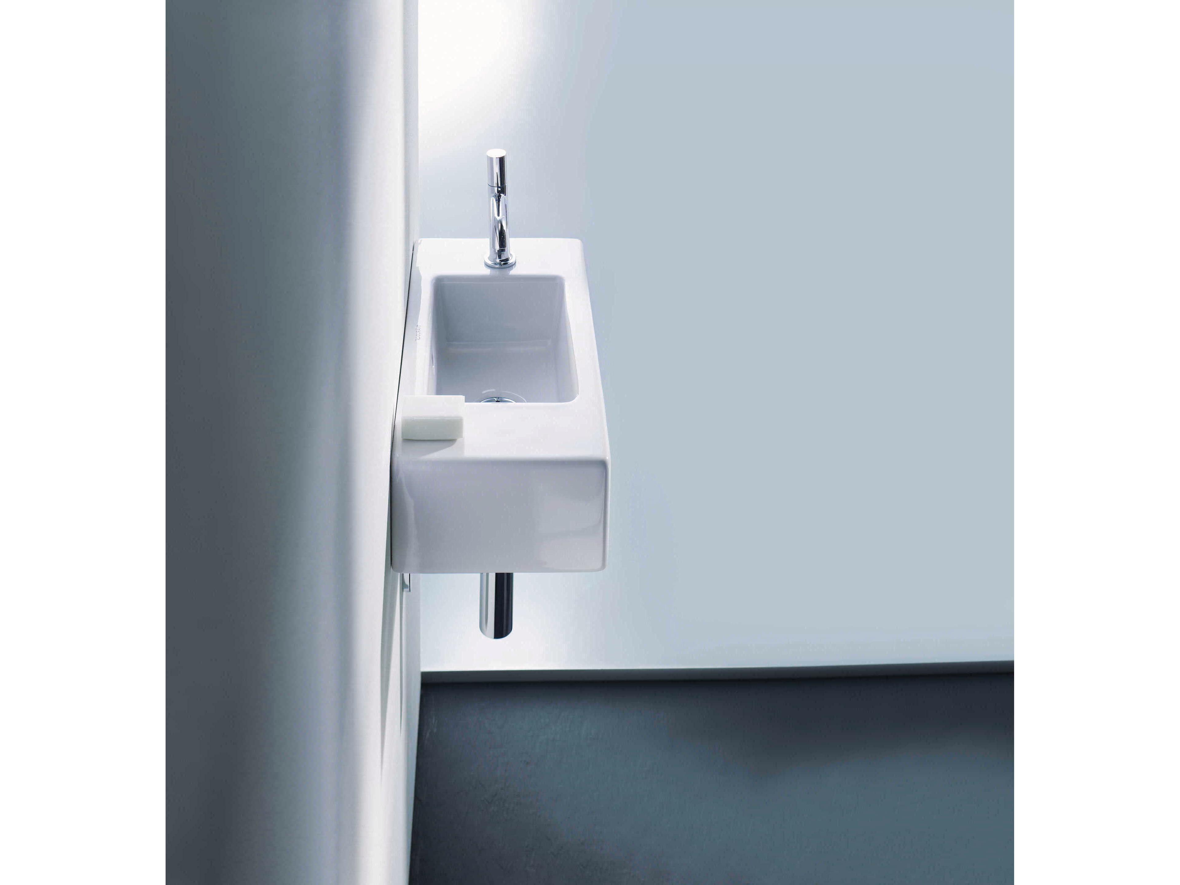 Duravit Vero 20'' Ceramic White High Gloss Hand Sink with 1 Right Side Faucet Hole