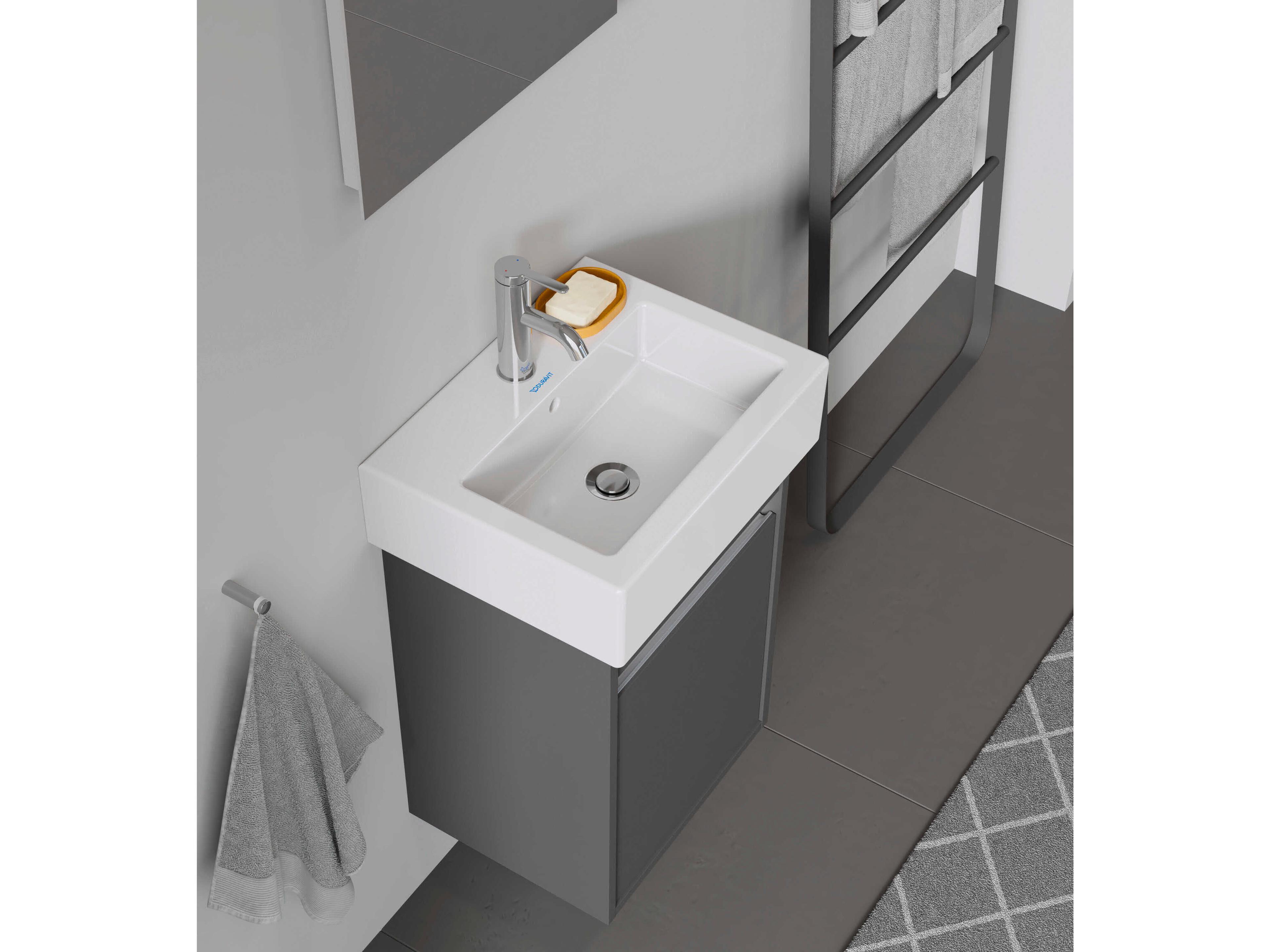 Duravit Vero 18'' Ceramic White High Gloss Hand Sink with 1 Faucet Hole